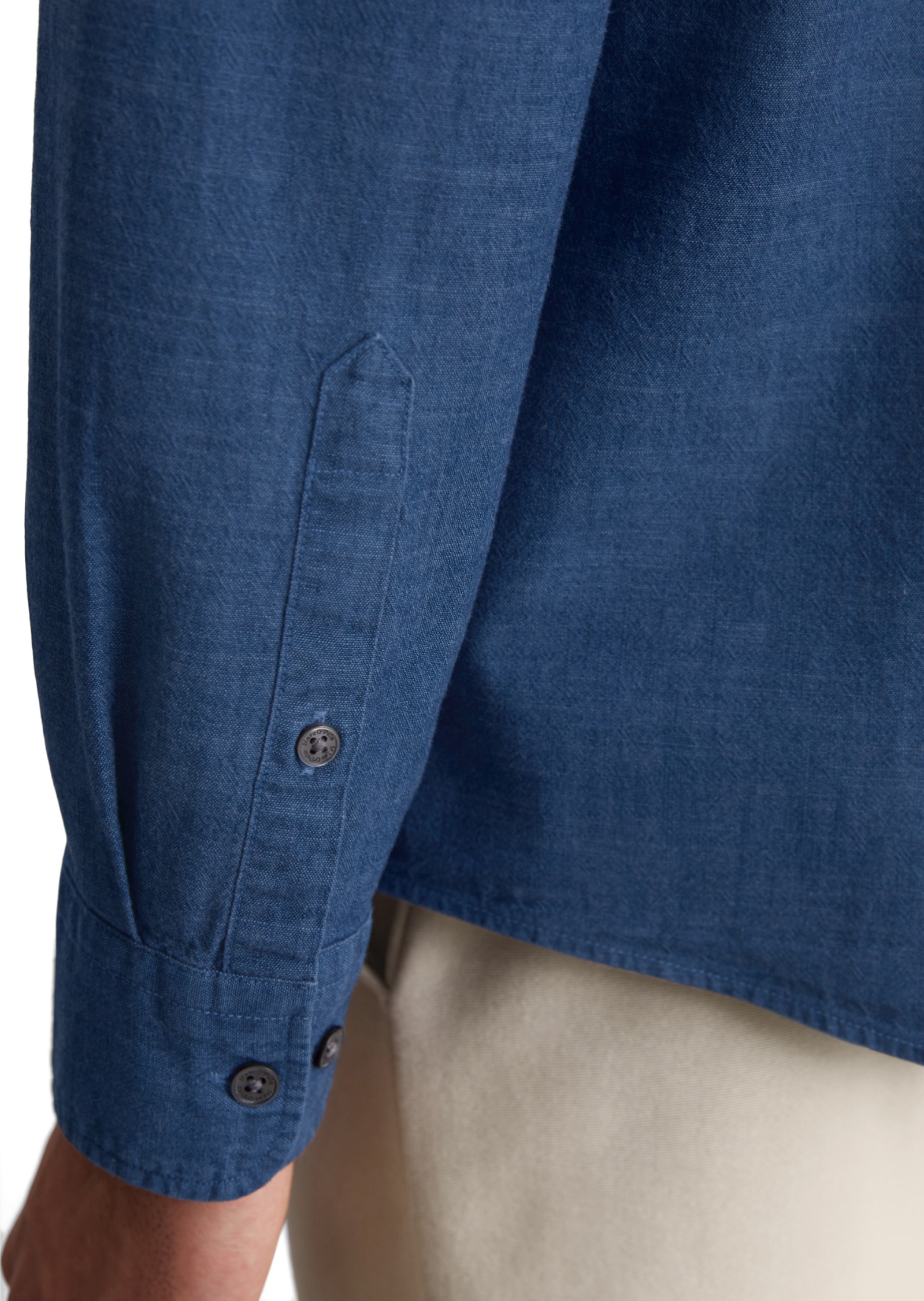 Marc O'Polo Langarmhemd »aus leichtem Bio-Baumwoll-Chambray«