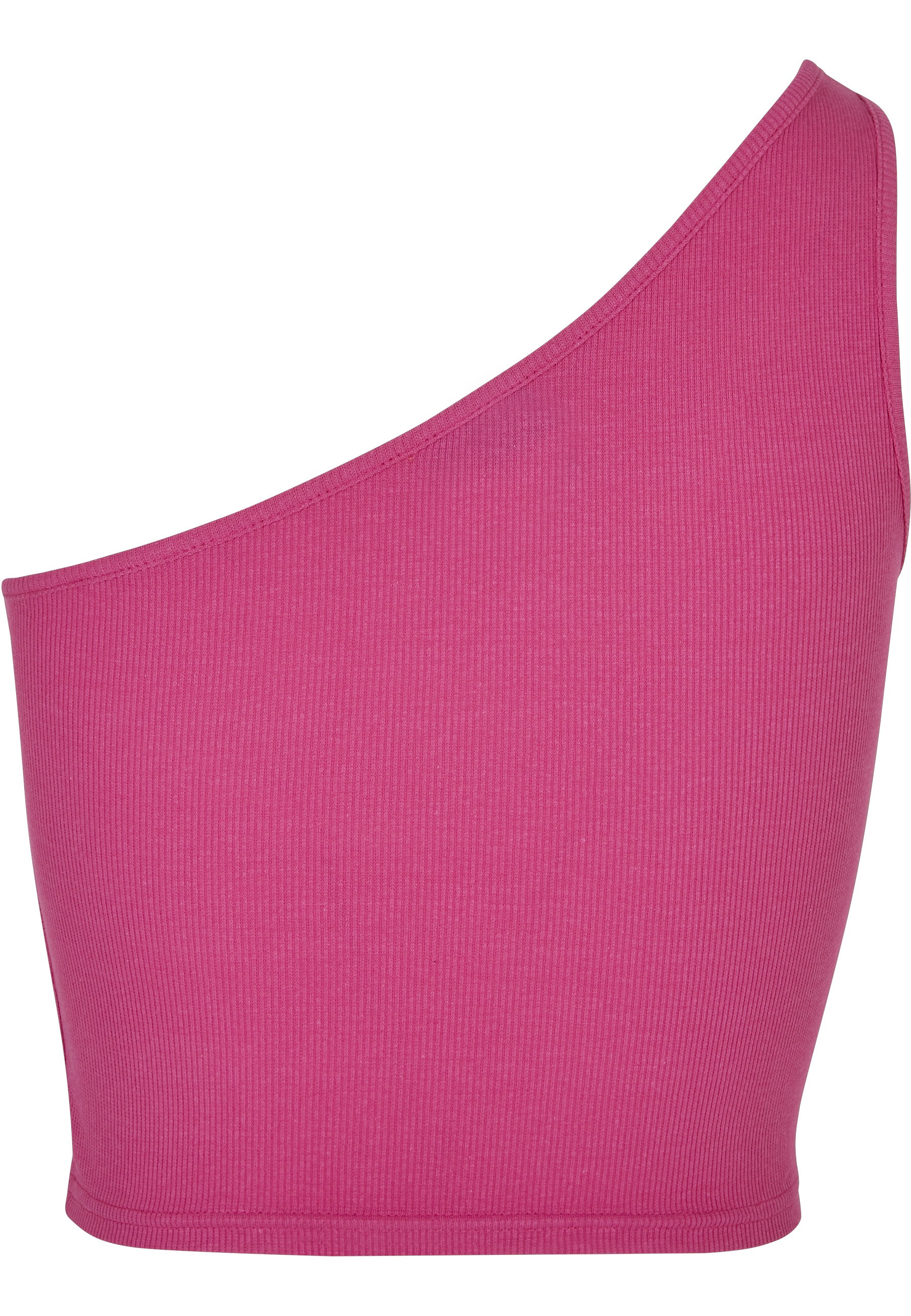 URBAN CLASSICS Tanktop »Urban Classics Damen Ladies Cropped Asymmetric Top« 1 Stk.