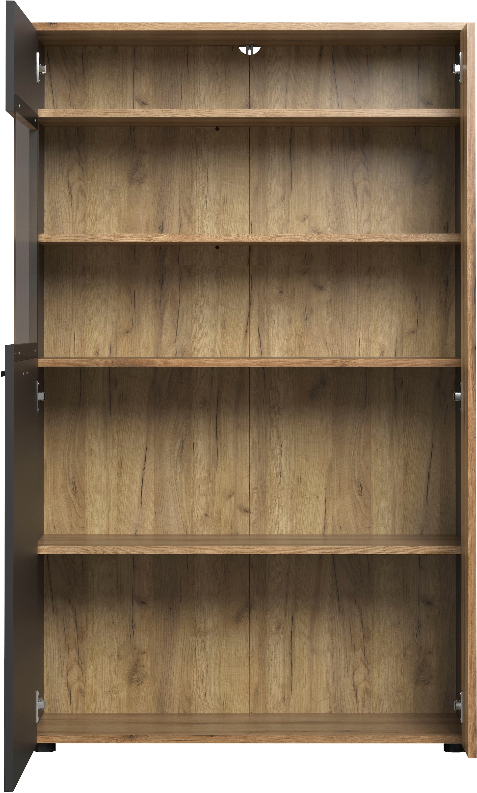 Home affaire Highboard »Estepona« 1 Stk. tlg. Highboard mit 2 Türen - (B/T/H) 90/42/146 cm