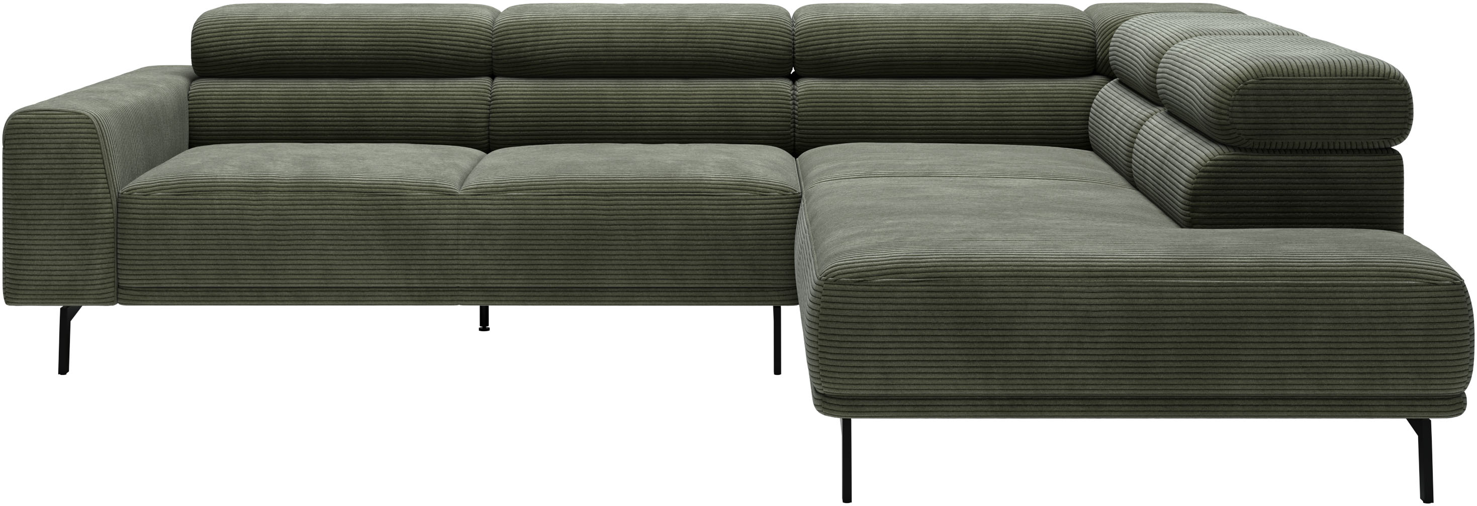 SCHÖNER WOHNEN-Kollektion "Tossa, Modernes Design trifft smarte Funktione, Breite 273 cm" Motorischer Sitzvorzug, Kopfteil-Funktion & Saugroboter-Höhe