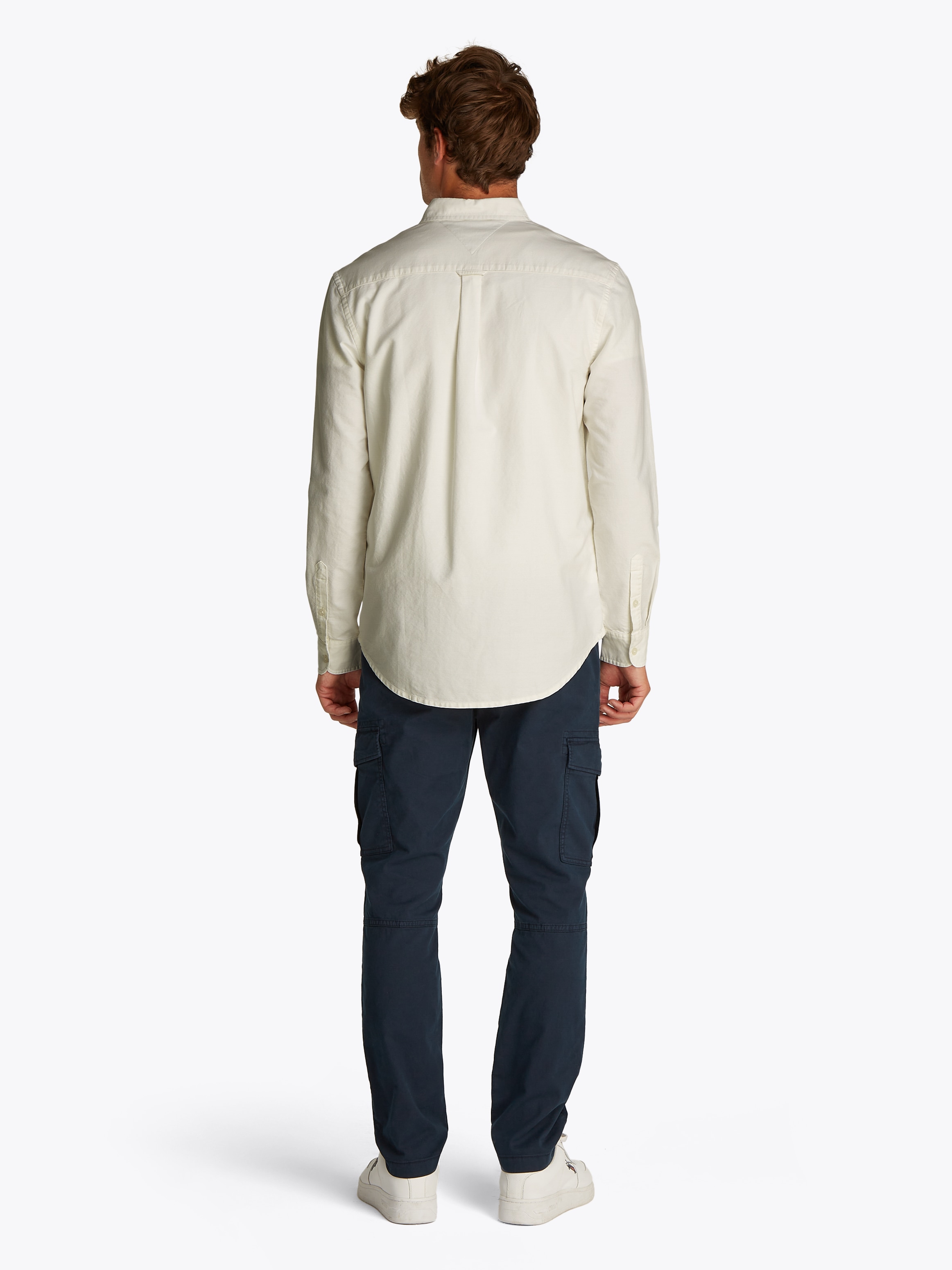 Tommy Jeans Langarmhemd »TJM REG OXFORD SHIRT EXT«, Mit Rundhalsausschnitt
