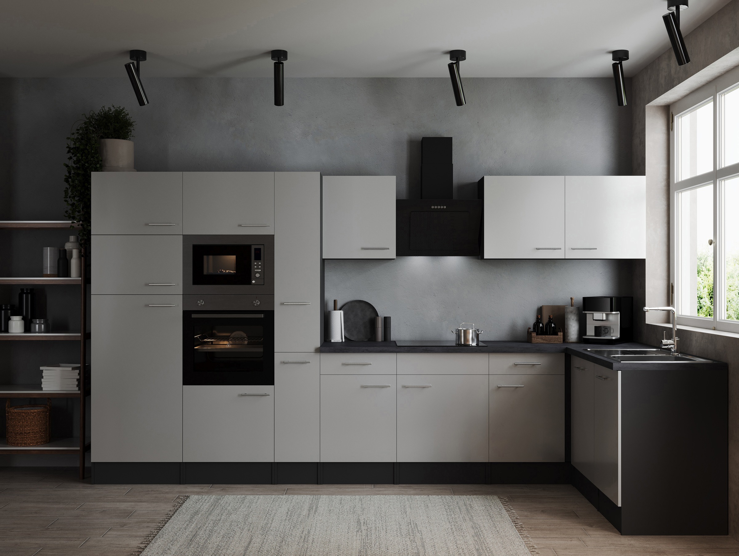 RESPEKTA Winkelküche "Oliver" Breite 370 cm, 90 cm Arbeitshöhe, in exklusiv günstig online kaufen