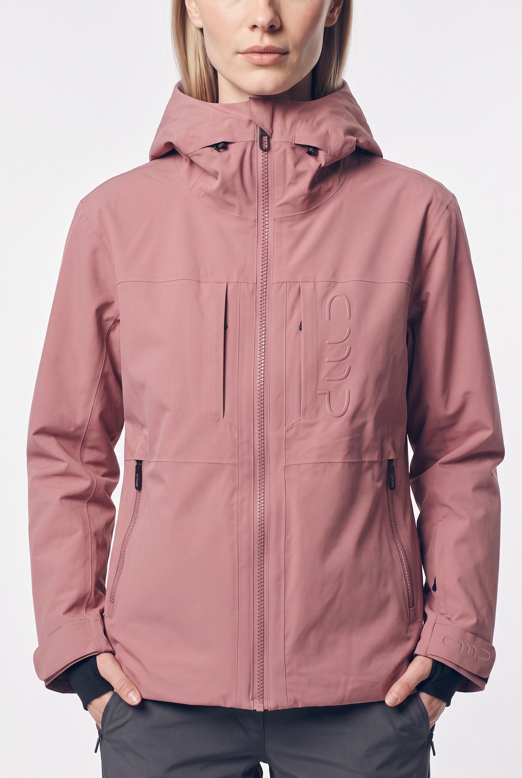 CMP Funktionsjacke »WOMAN JACKET ZIP HOOD WITH INNER GAITER« mit Kapuze Oversize-Schnitt, für Alpinski geeignet