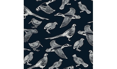 Vliestapete »Hunting Birds French Navy«, animal print