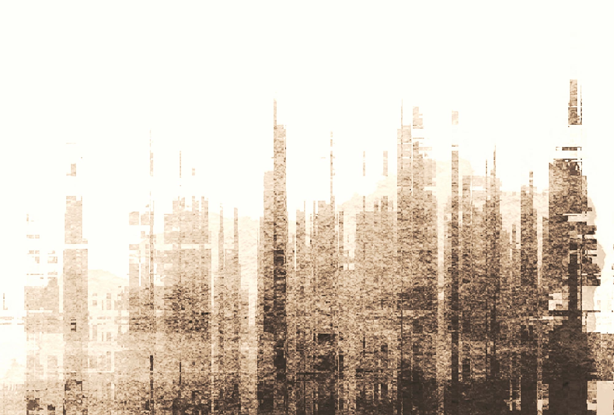 Architects Paper "Atelier 47 Skyline Artwork 3" Stadt glatt Vlies, Wand, Schräge, Decke