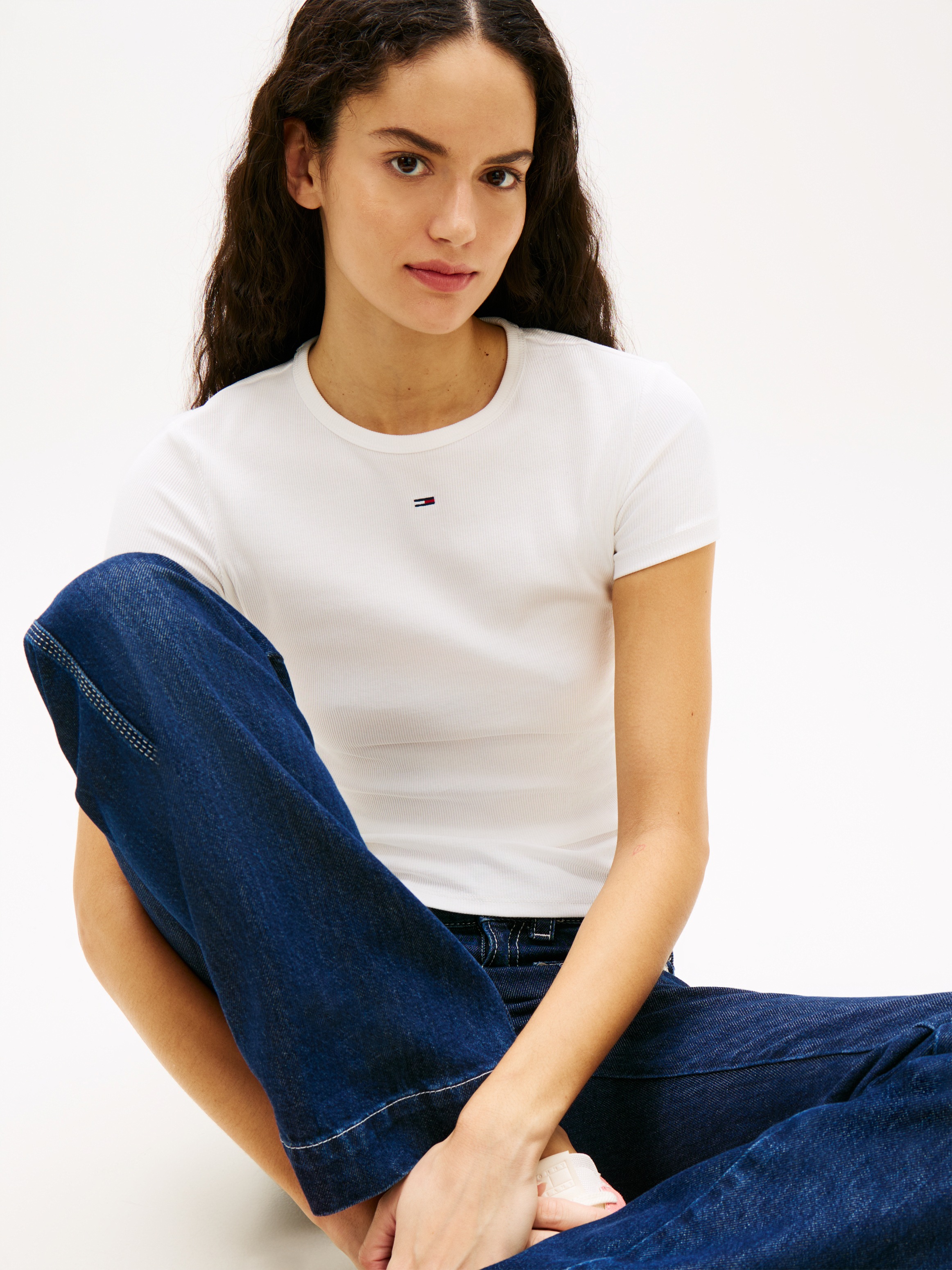 Thumbnail - Tommy Jeans Kurzarmshirt "TJW 2PACK SLIM ESSENTIAL RIB SS" Packung, 2er-Pack, 2 Stk. mit gerippter Struktur