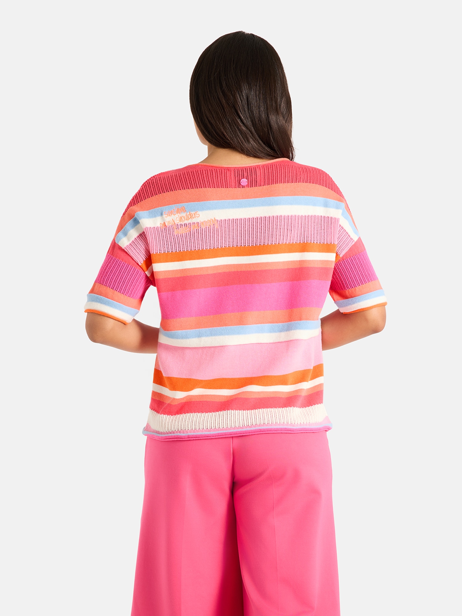 Lieblingsstück Kurzarmpullover »DelphineL« mit Rundhals, Streifendesign