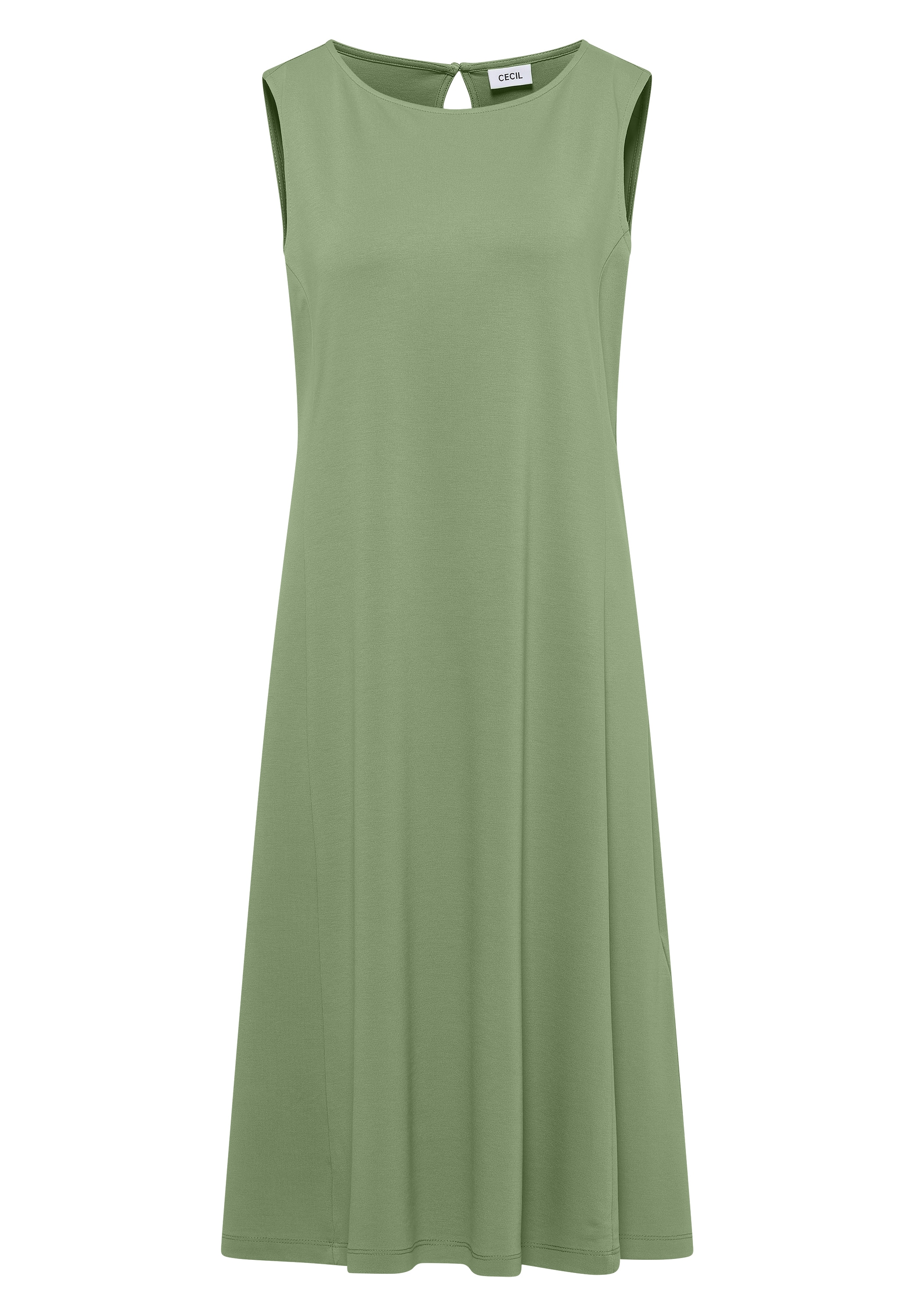 Cecil Midikleid Ohne Taschen Ärmelloses Sommerkleid  mit Rundhals und Jersey