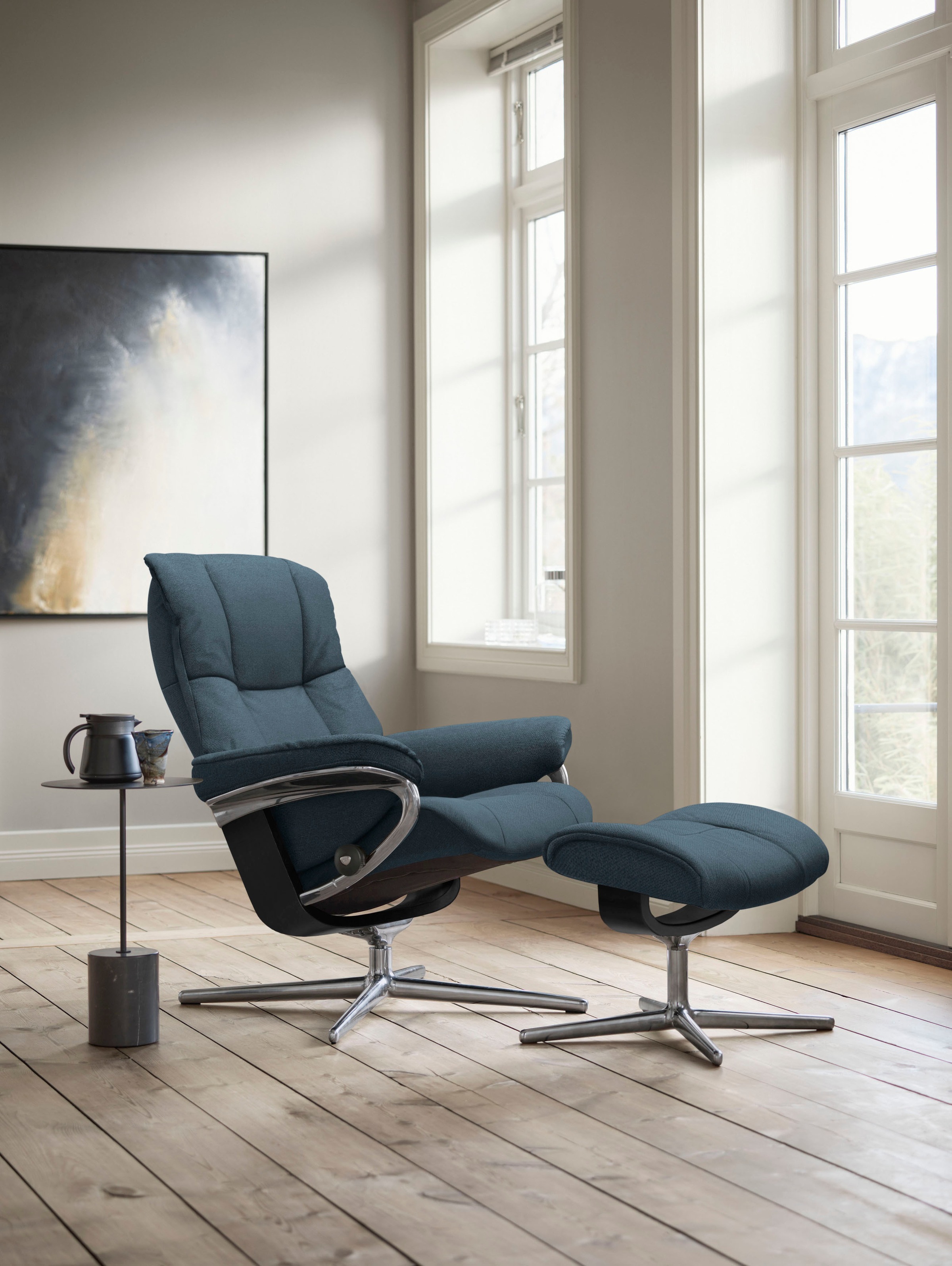 Stressless® Relaxsessel »Mayfair«, mit Cross Base, Größe S, M & L, Holzakzent Schwarz
