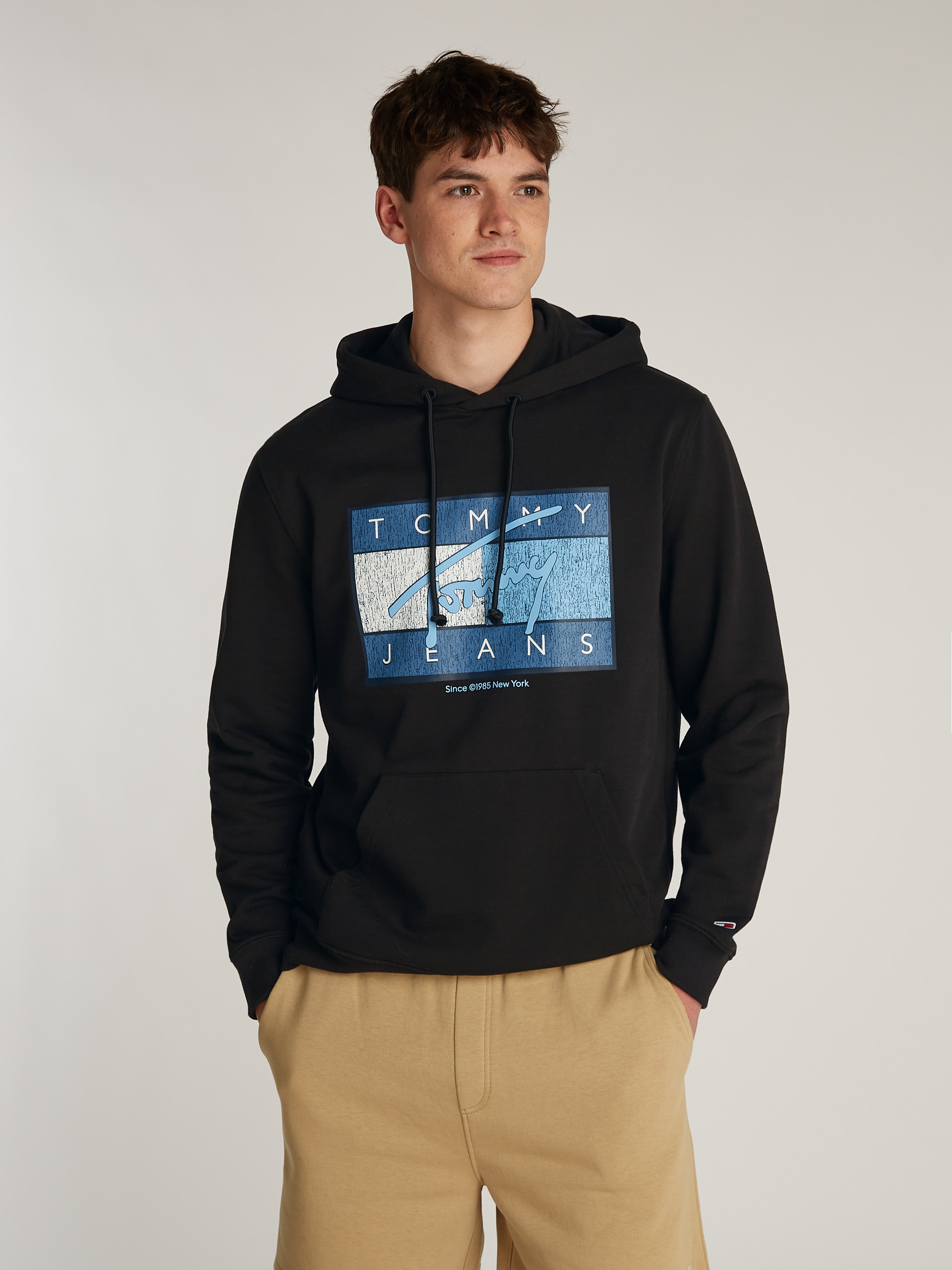 Tommy Jeans Hoodie "TJM REG DNA FLAG TWIST HOOD EXT", mit großem Logo günstig online kaufen