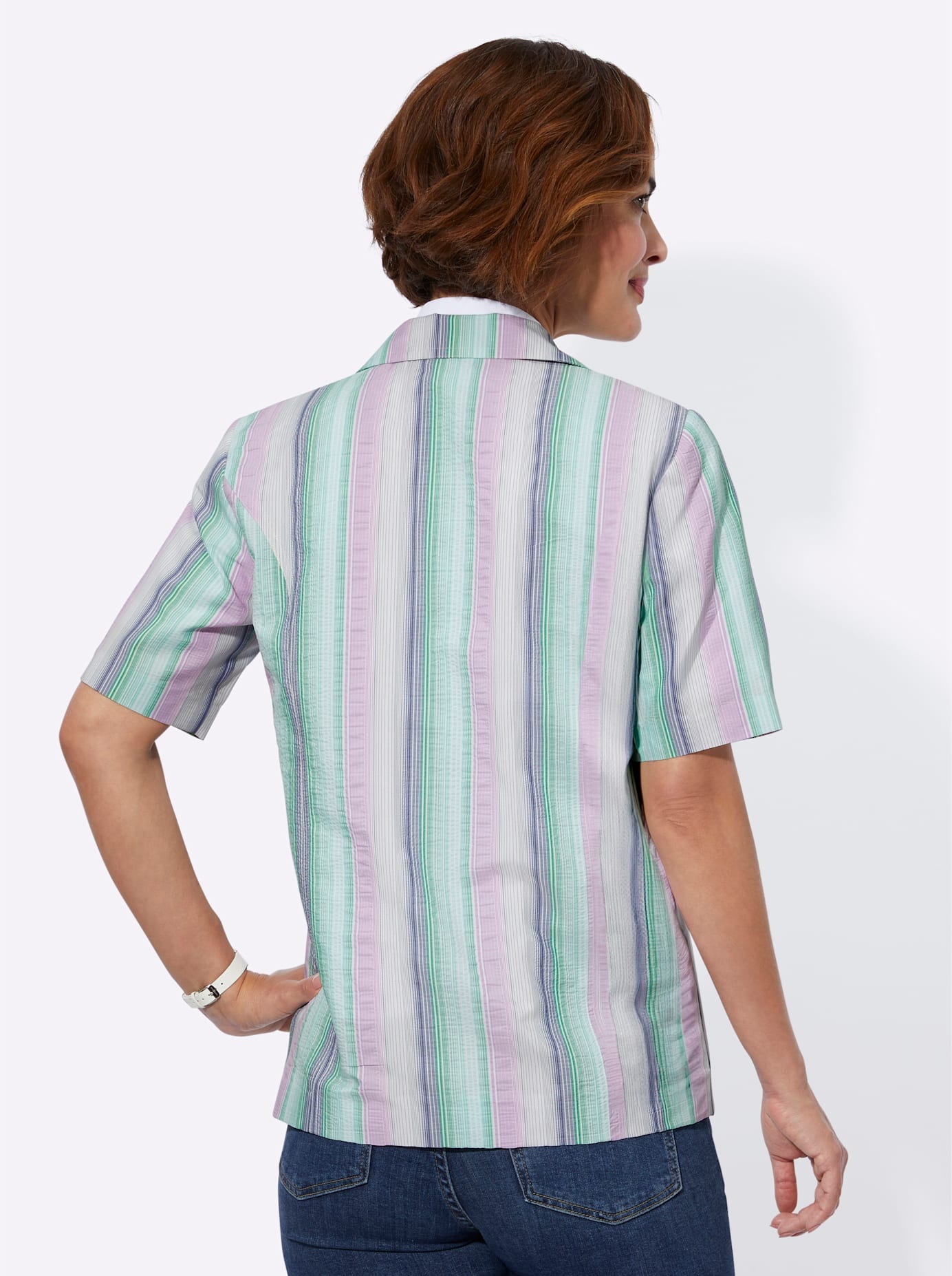 Classic Basics Blusenblazer Women's Blazer Purple/Striped Size 38 2