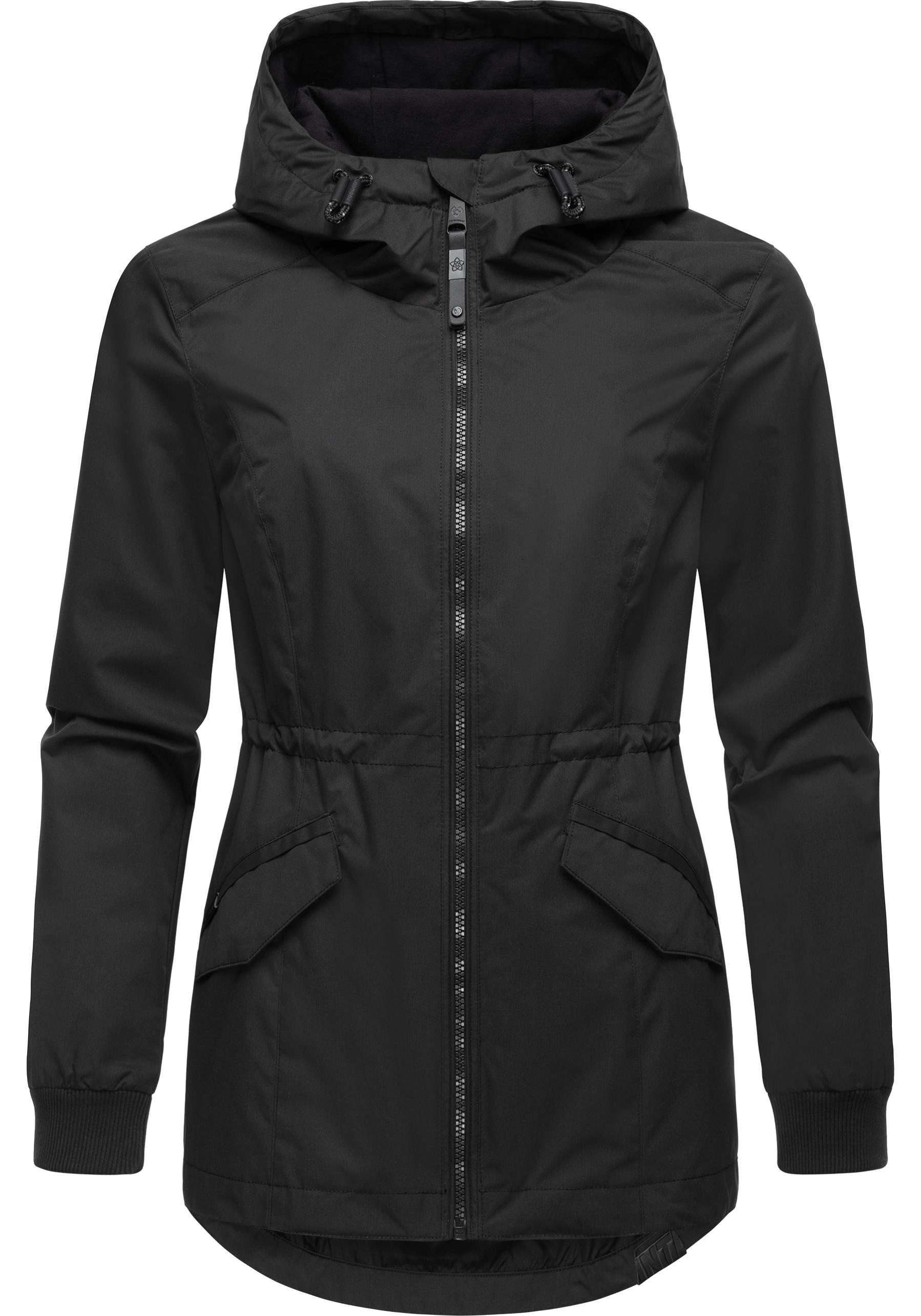 Ragwear Outdoorjacke "Dowey A", mit Kapuze, Wasser- und winddichte Damen Jacke mit Taillenzugband