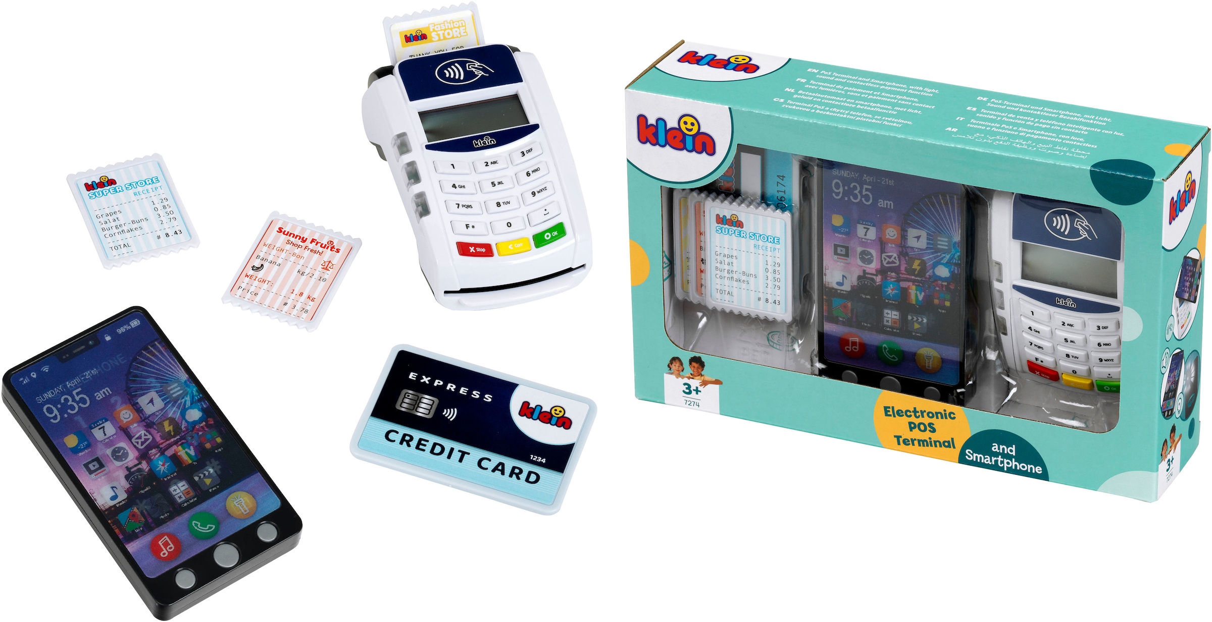 Klein Spielkasse »PoS Terminal und Smartphone«, mit Licht und Sound