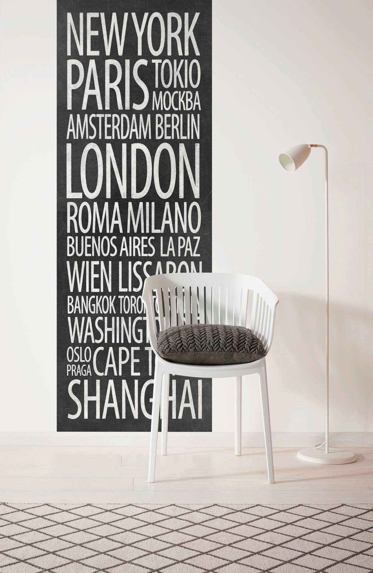 Komar Vliestapete »Digitaldruck Vlies - Jet Set - Größe 100 x 280 cm«, bedruckt, Wohnzimmer, Schlafzimmer