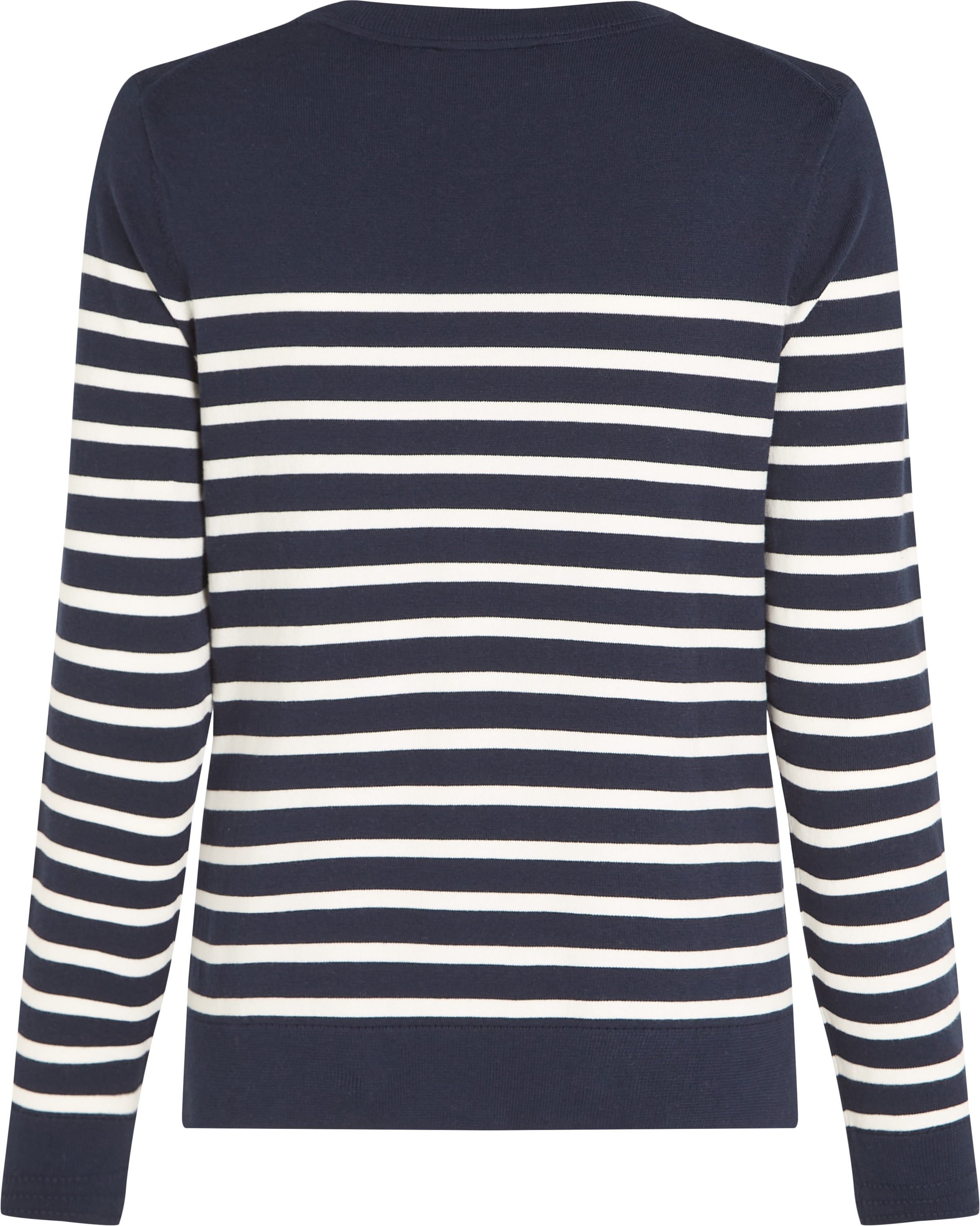 Tommy Hilfiger Rundhalspullover »CO JERSEY STITCH LS C-NK SWT«, mit Logostickerei