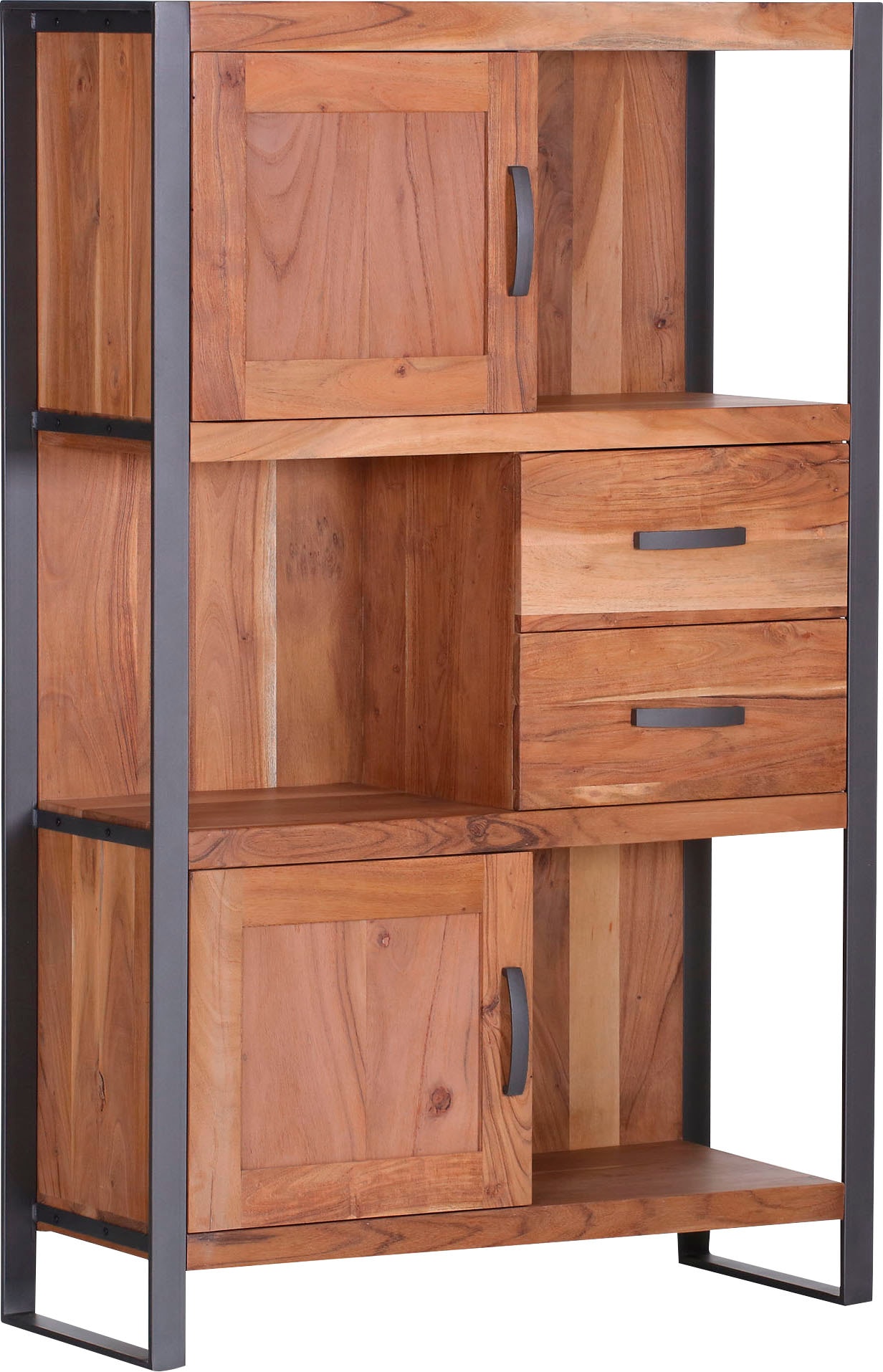 Gutmann Factory Regal »Alvara« Massivholz, Rattangeflecht in der Front