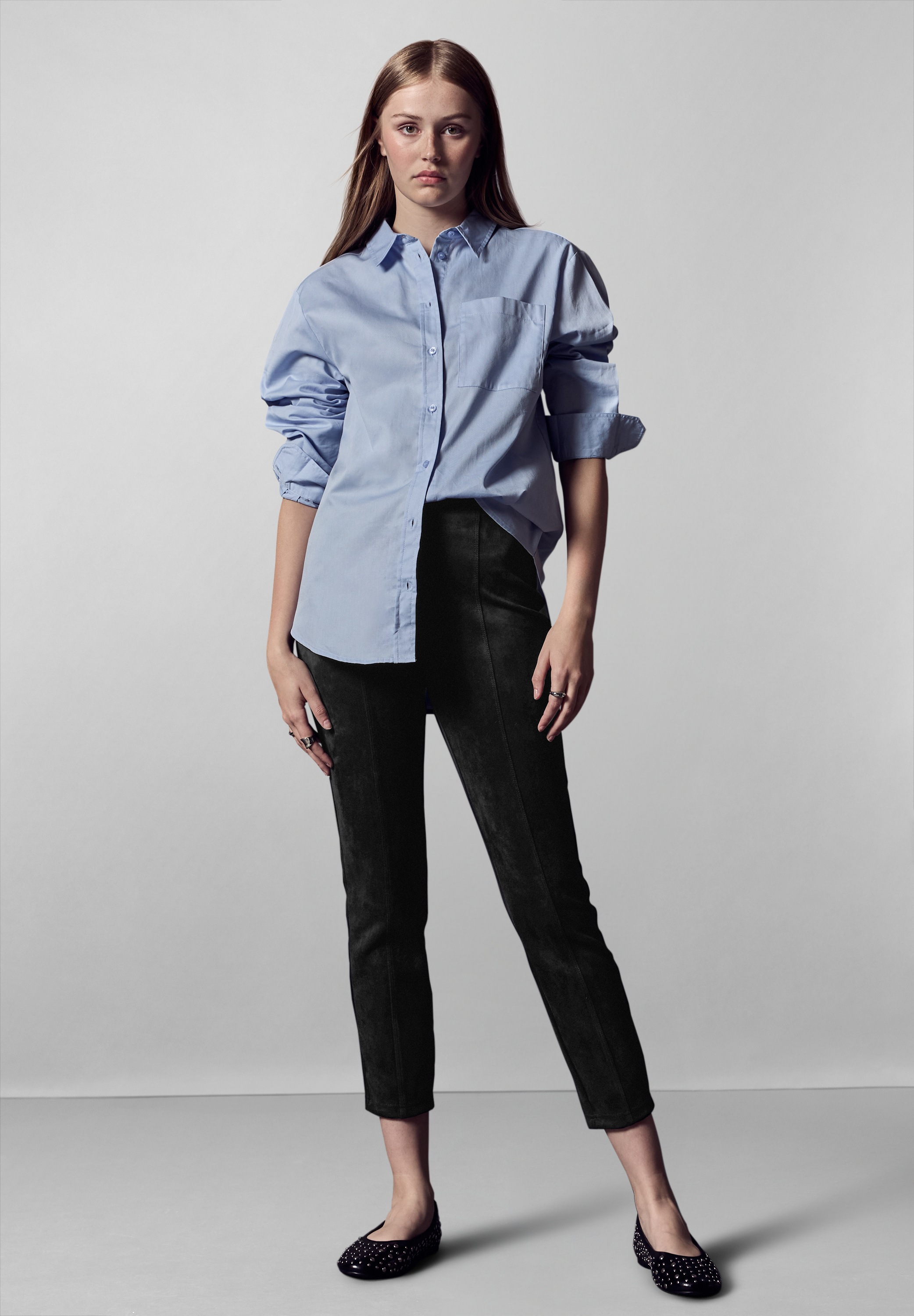 STREET ONE STUDIO Lederimitathose, High Waist