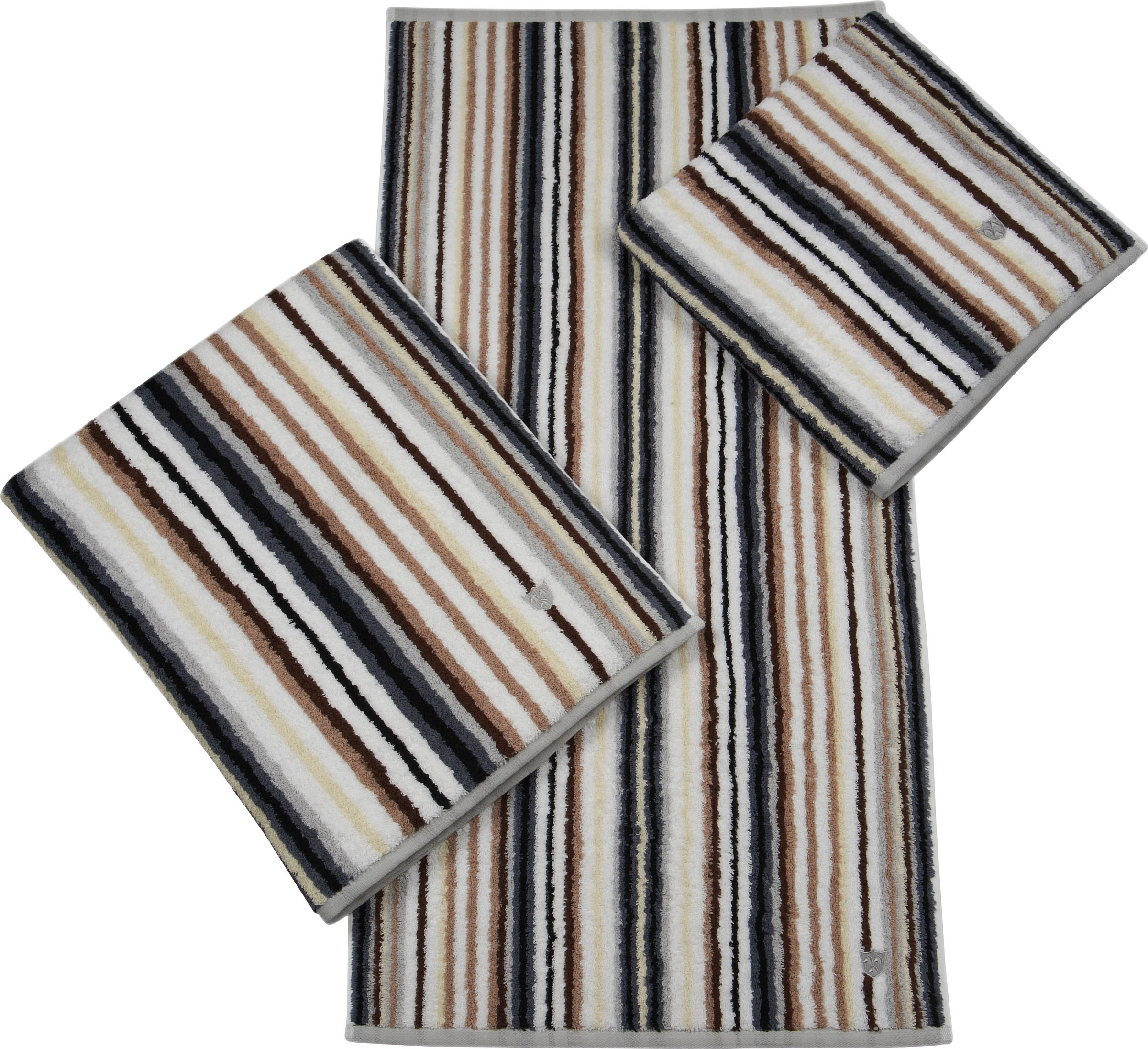 ROSS Duschtuch "Multicolor" mit Streifen und gesticktem ROSS-Emblem günstig online kaufen