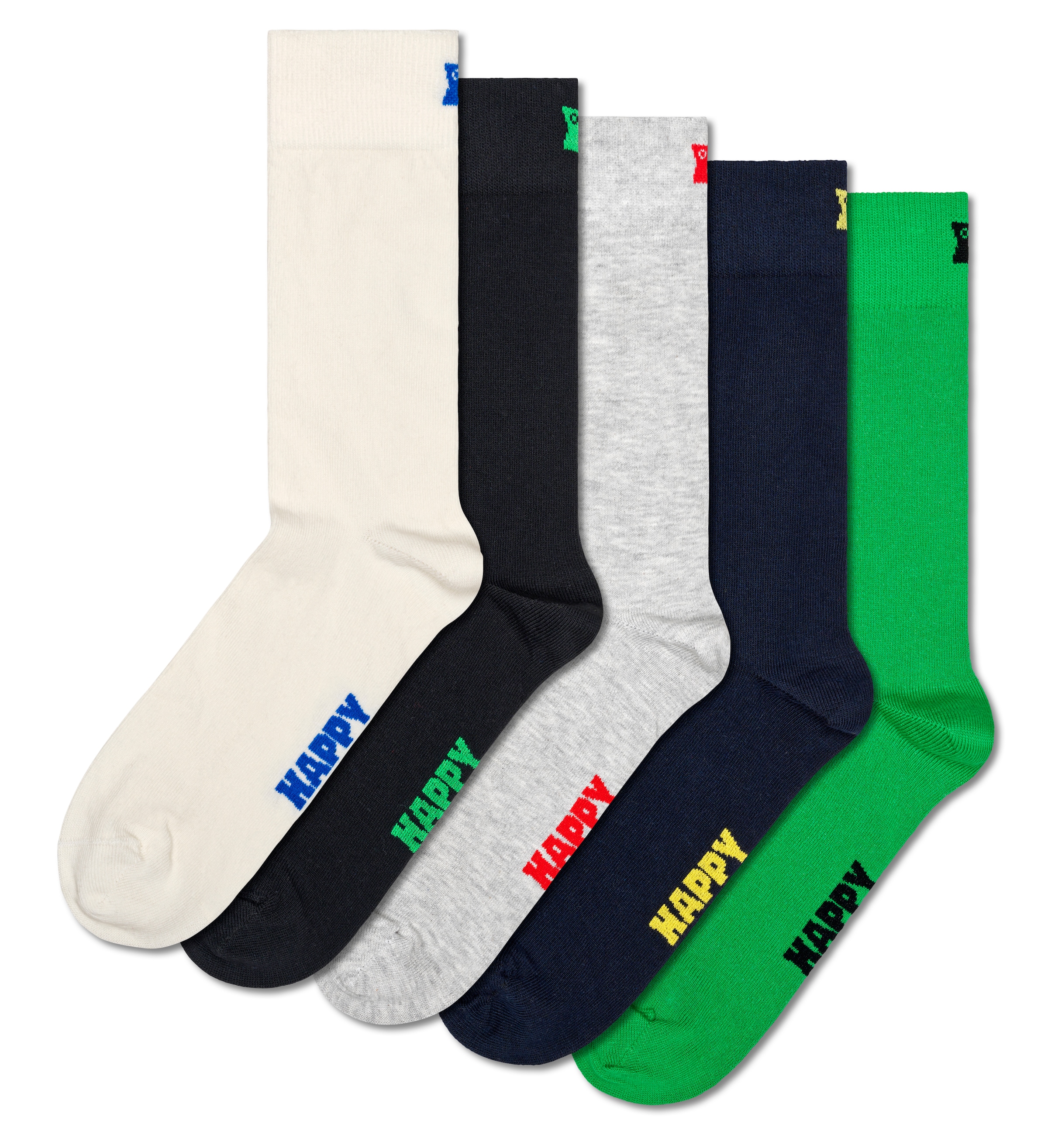 Happy Socks  Socken (Set 5 poros) su schlichtem Loo...