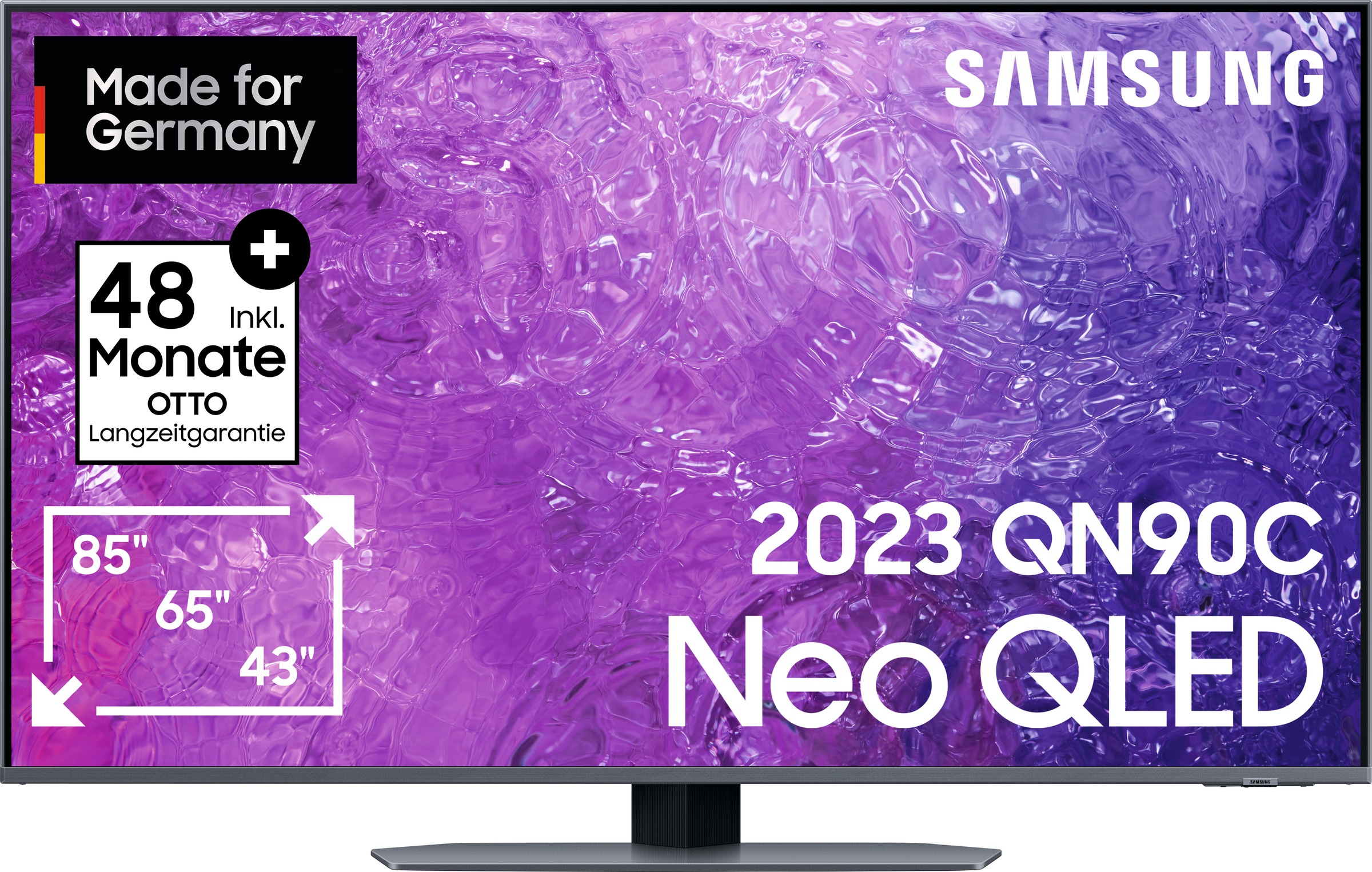 SAMSUNG LED-Fernseher, 43, grau, Fernseher, Neo Quantum HDR, Neural Quantum Prozessor 4K, Gaming Hub