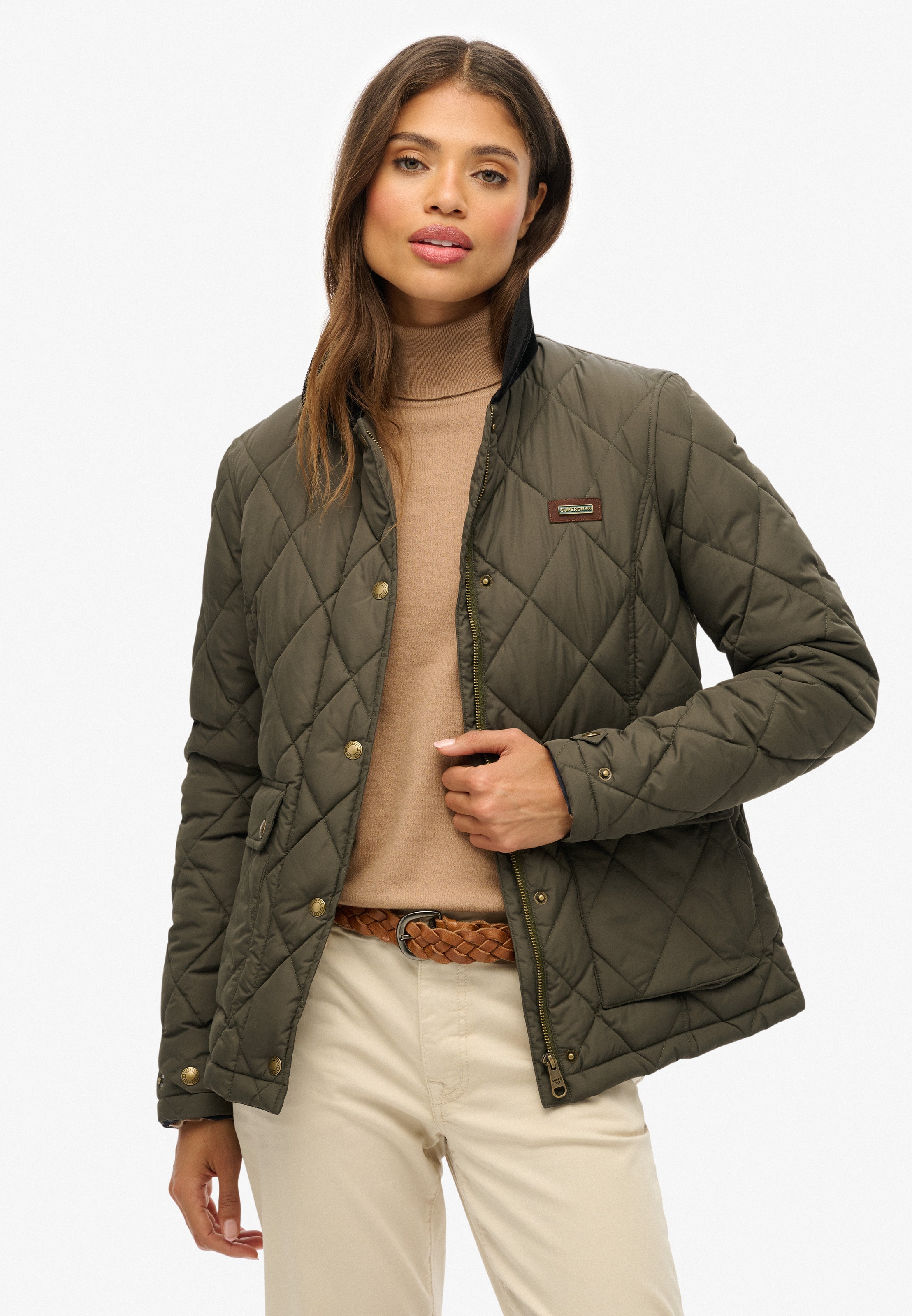 Superdry Steppjacke "CORD TRIMMED LINER JACKET" ohne Kapuze günstig online kaufen