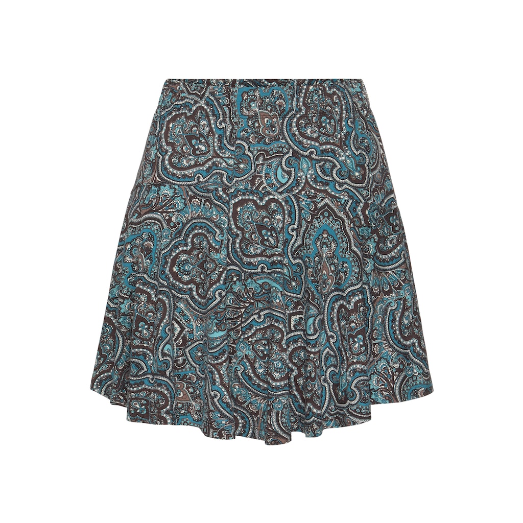 LASCANA Hosenrock, mit Paisleydruck, Skort, Rock inklusive Hose