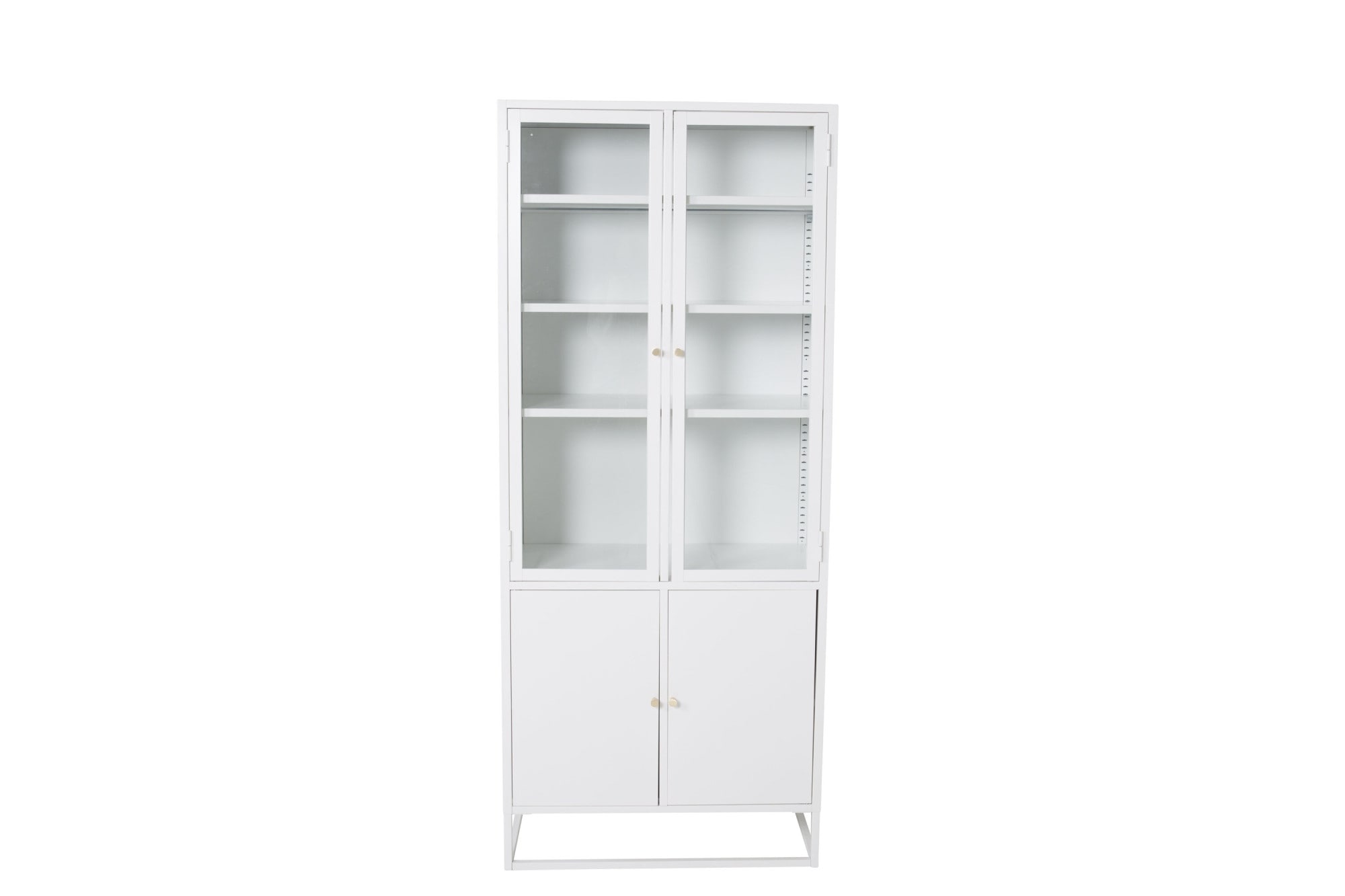 Venture Home Vitrine "Bakal, hoher Stauraumschrank aus Stahl, 4 Türen, Höhe 190 cm" Hochschrank, Pulverbeschichtung, Glastüren, Einlegeböden, kultiviert