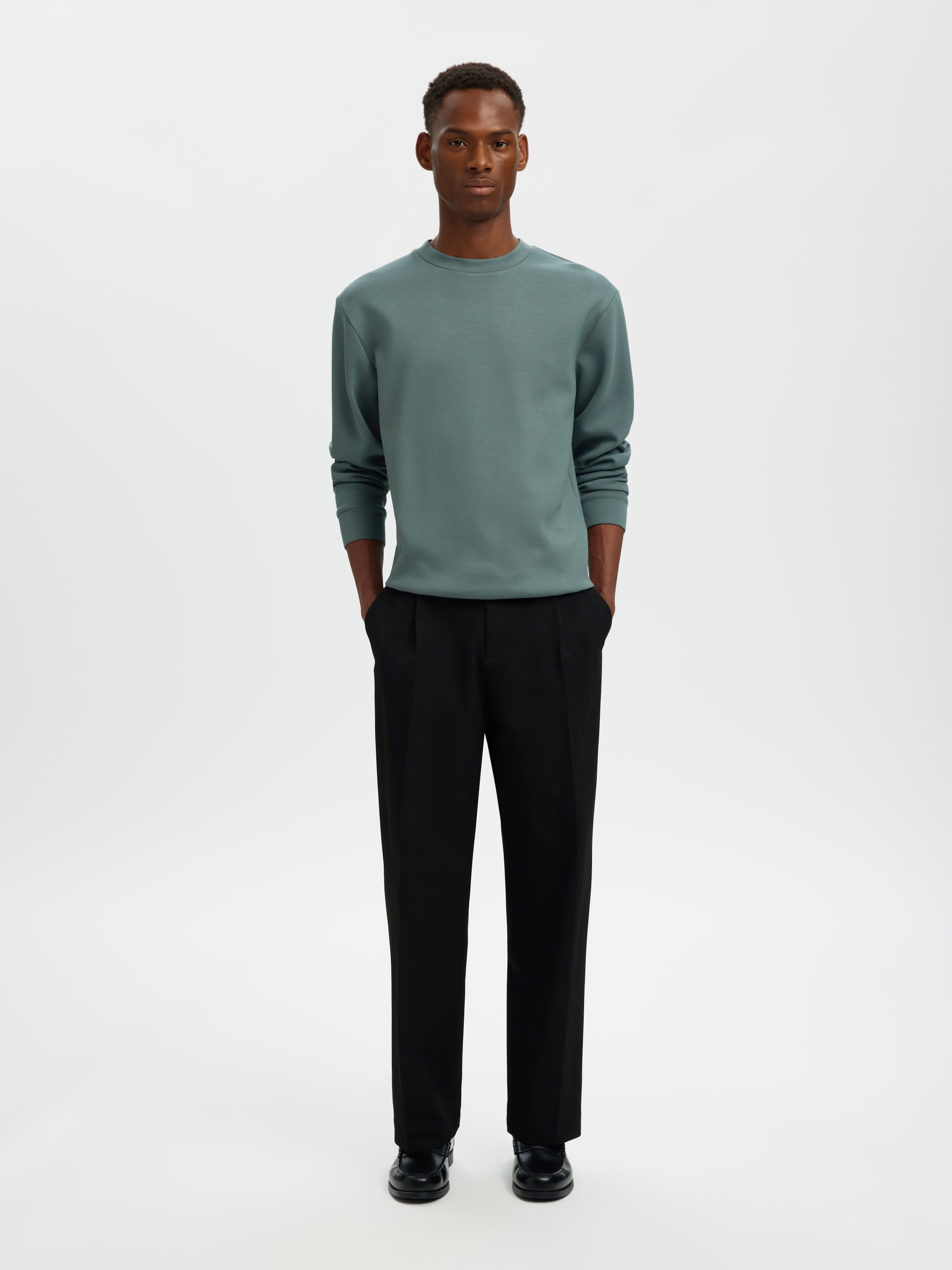 SELECTED Chinohose »SLH220-LOOSE FINN FLEX PANTS NOOS«  Materialmix, loose fit