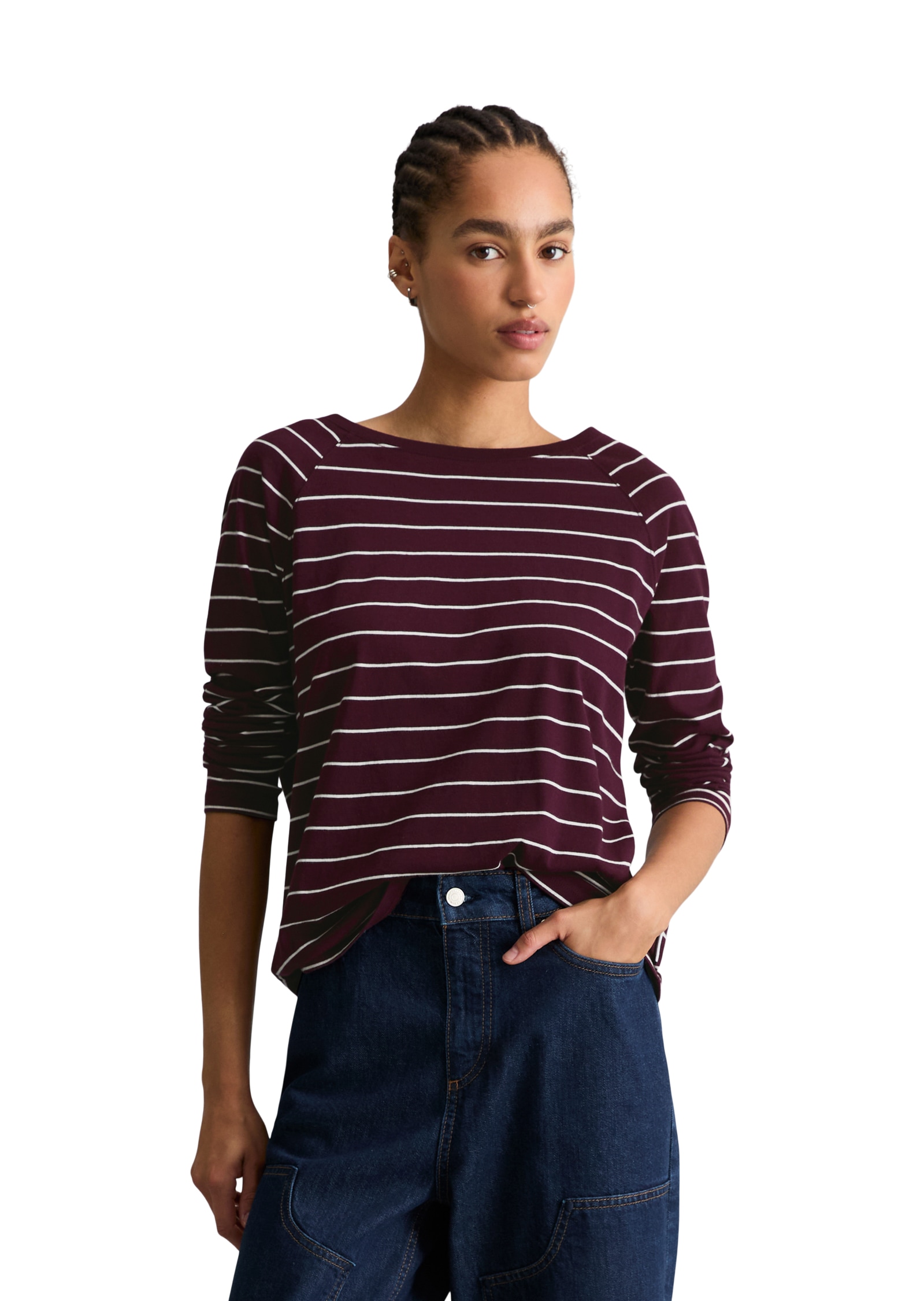 Marc OPolo DENIM Longsleeve Gestreift, relaxed aus Loose Knit Jersey