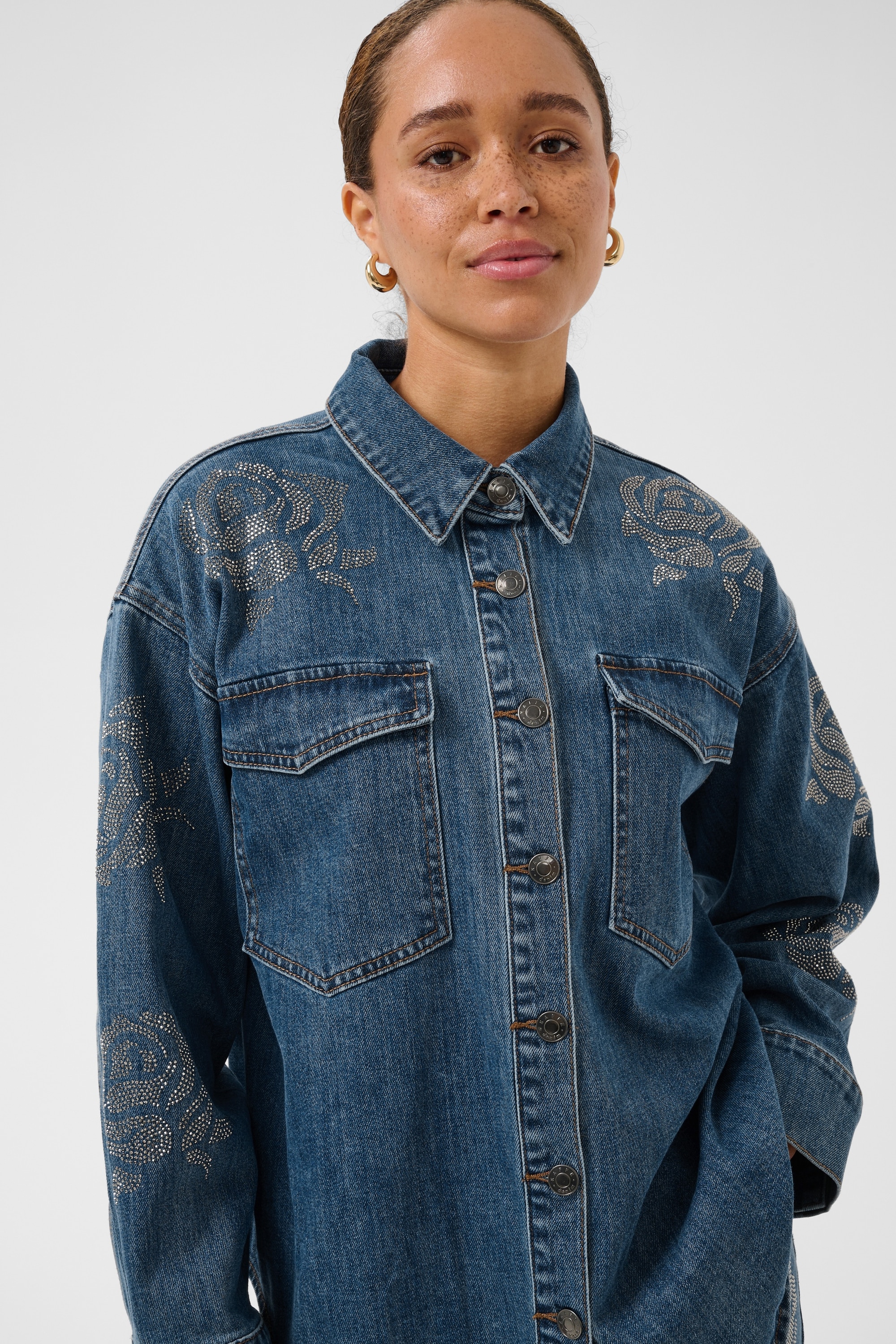 KAFFE Jeansbluse »Jeanshemd KAcastelia«