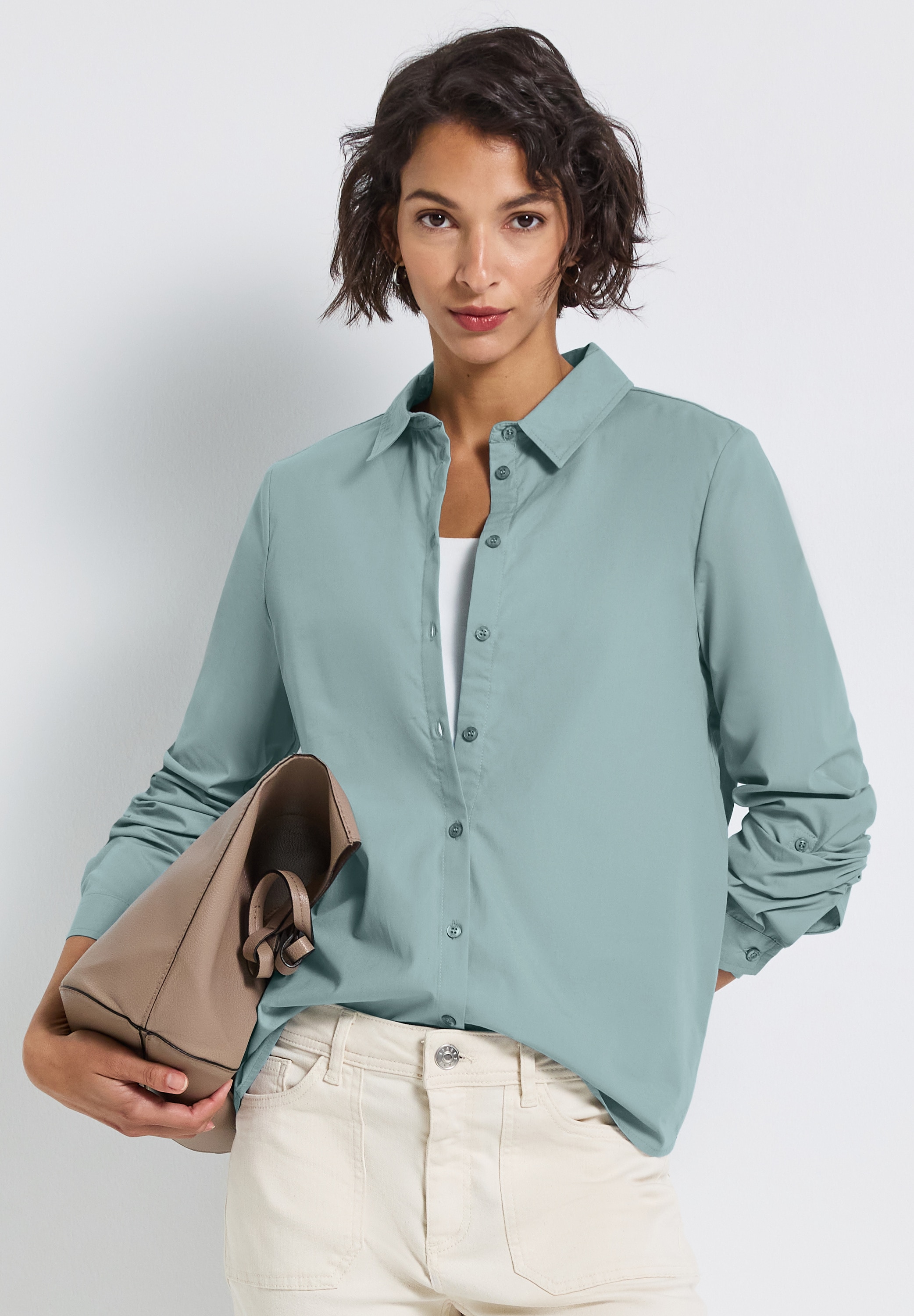 STREET ONE Hemdbluse, aus reiner Baumwolle günstig online kaufen