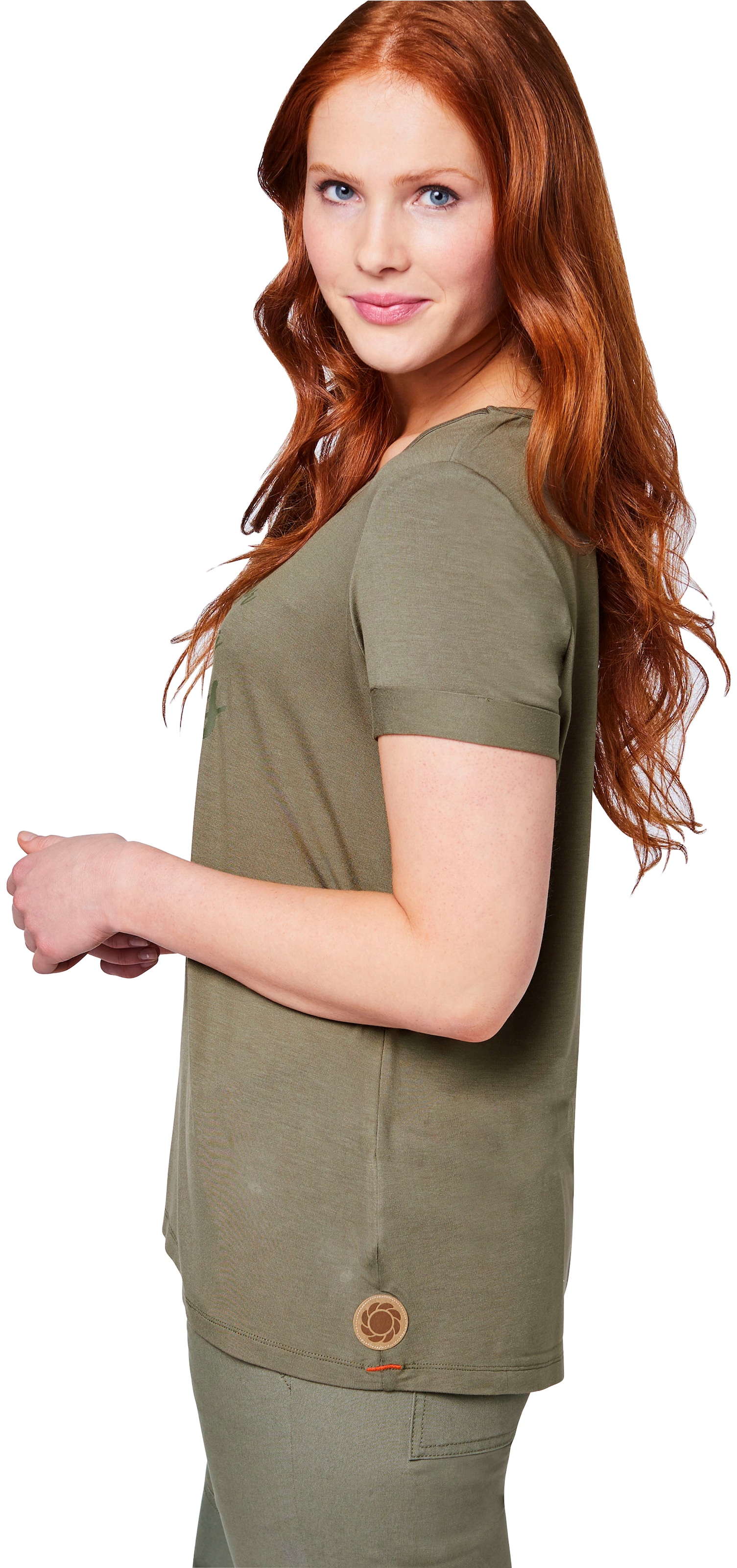 GARDENA T-Shirt »Dusty Olive«, mit Schriftzug