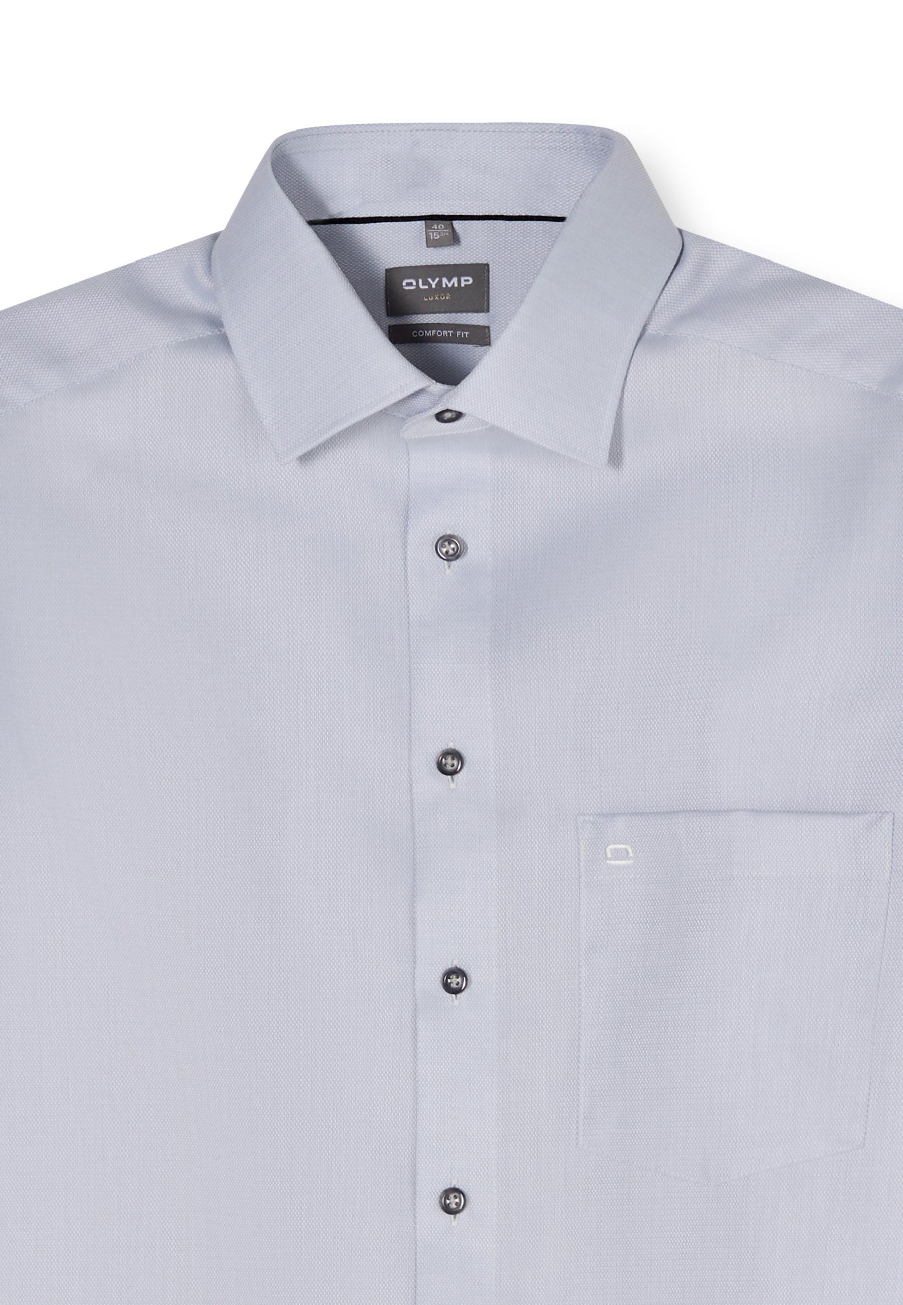 OLYMP Luxor Business Shirt Silver-Gray Size 47 5