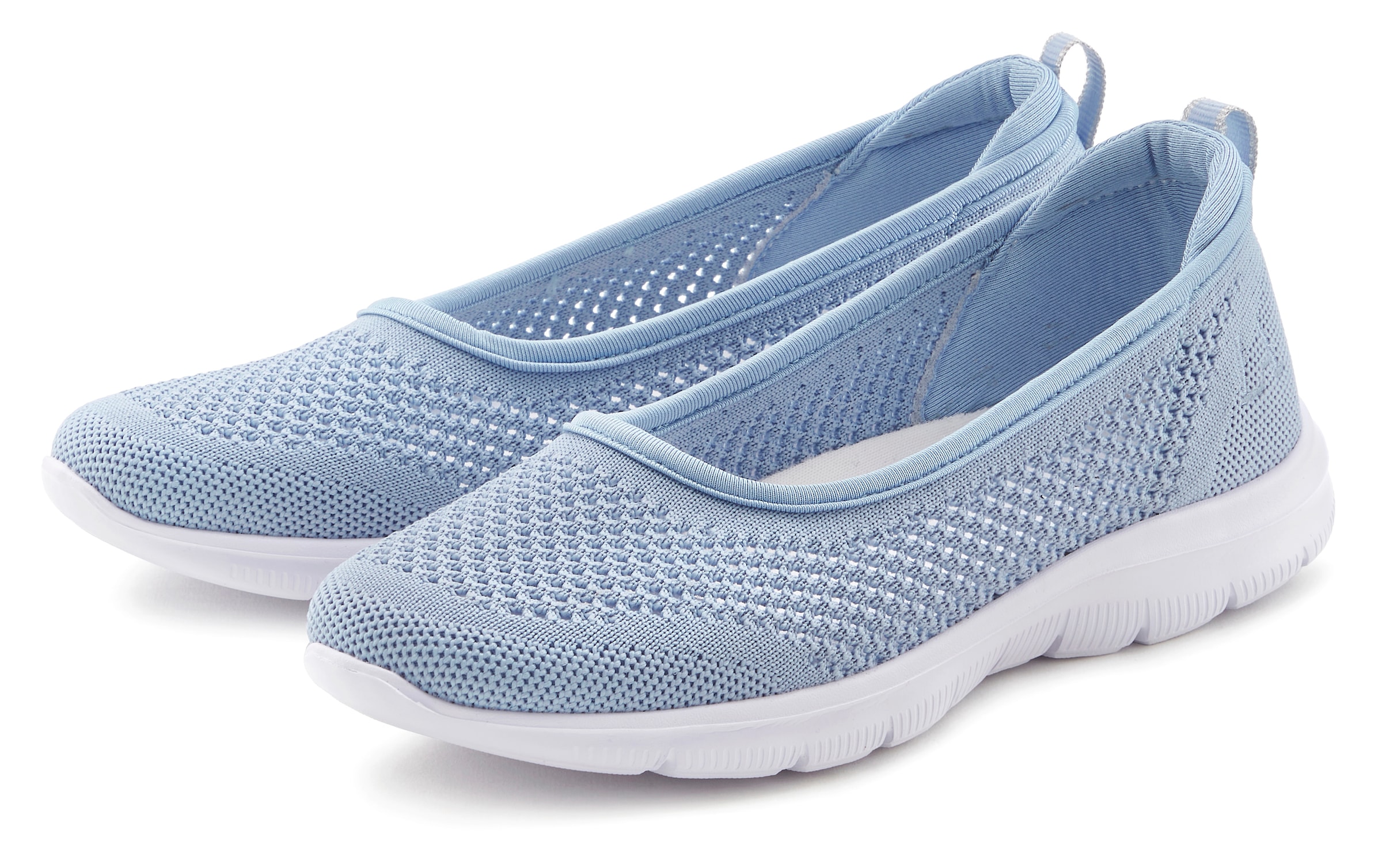 LASCANA Sneaker Ballerinas, ultraleichter Slipper, Slip-On-Sneaker, Freizei günstig online kaufen