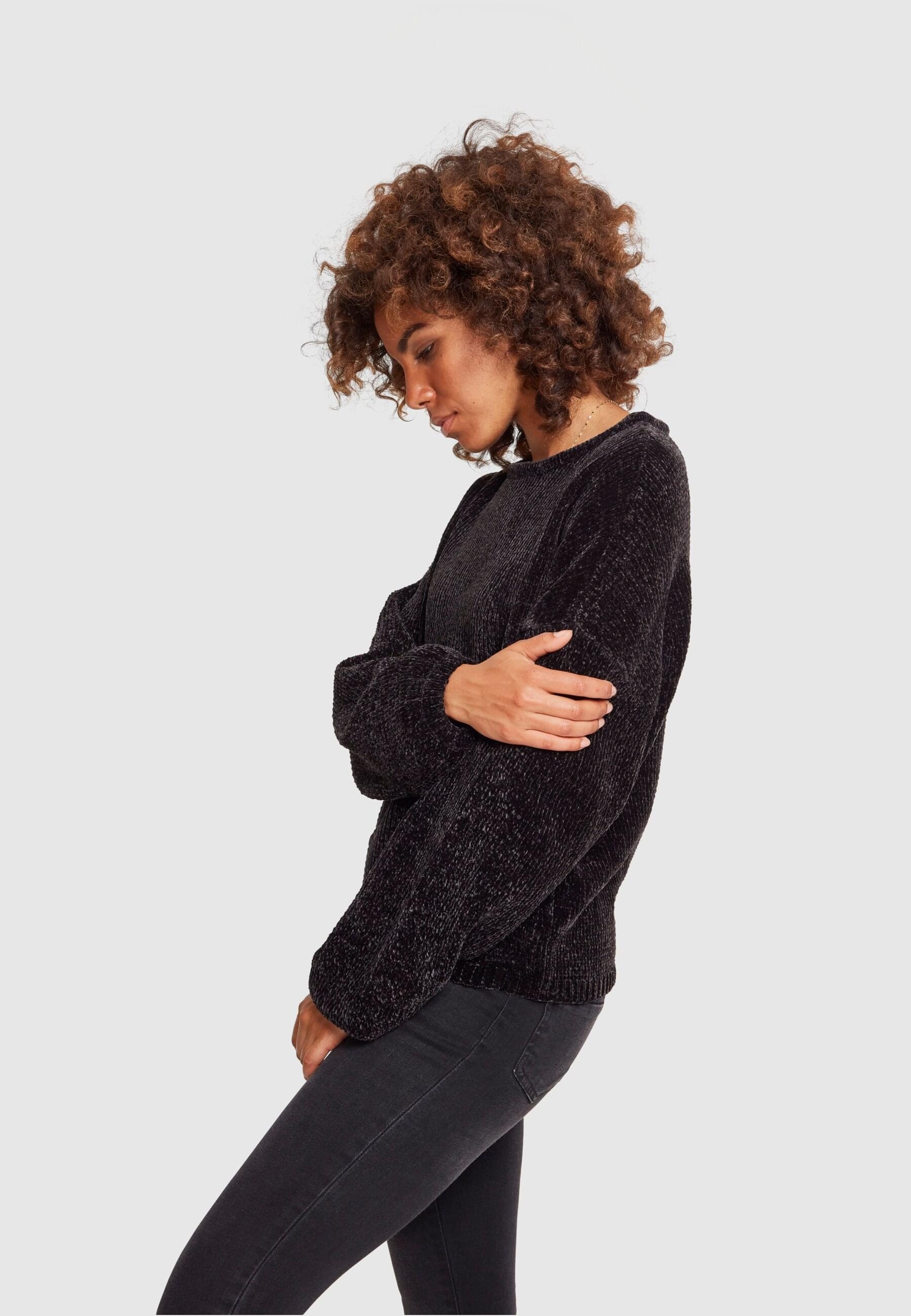 URBAN CLASSICS Rundhalspullover »Urban Classics Damen Ladies Oversize Chenille Sweater«