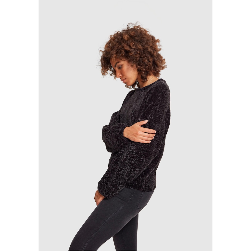 URBAN CLASSICS Rundhalspullover »Urban Classics Damen Ladies Oversize Chenille Sweater«, (1 tlg.)