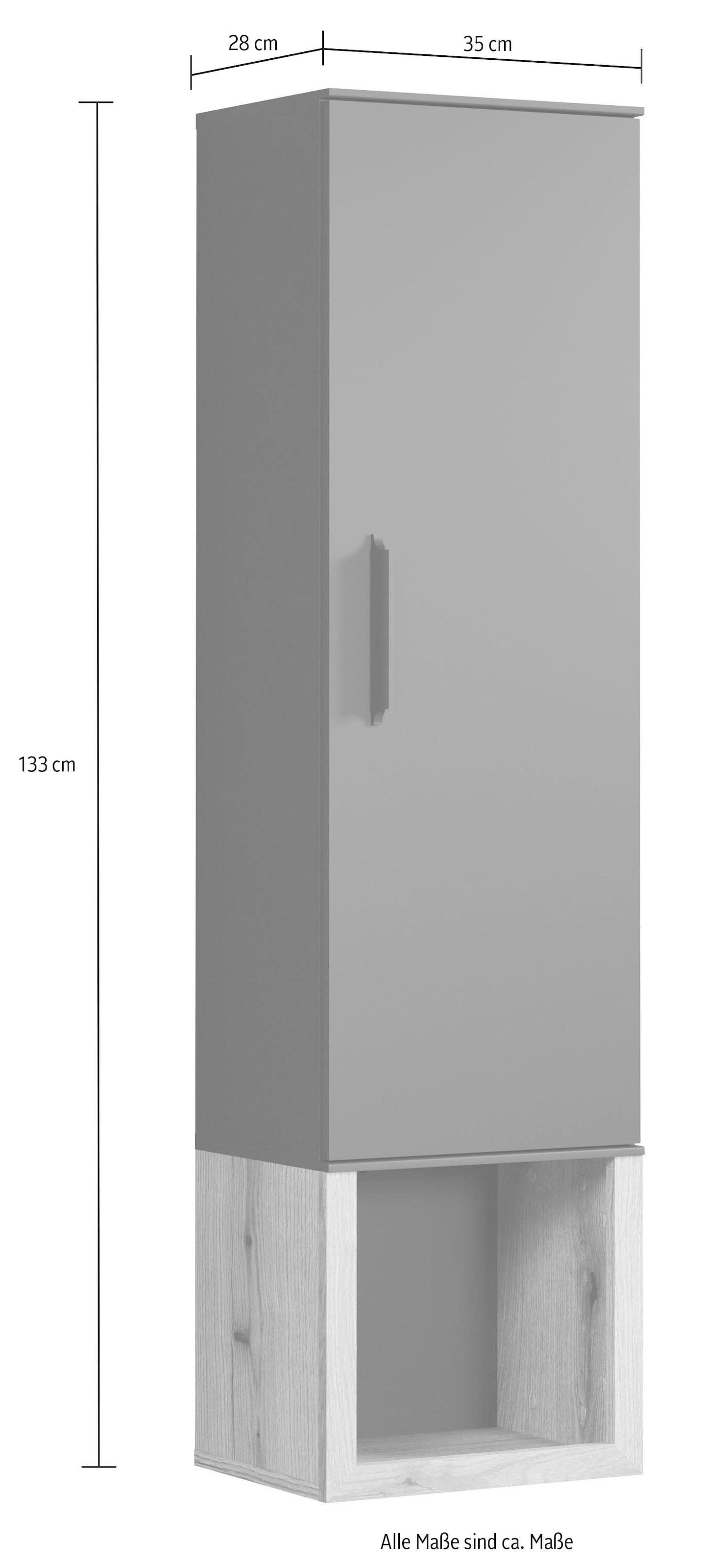 INOSIGN Hängeschrank »Premont«, (1 St.), ca. 35 cm breit, zweifarbiger Schrank, moderne Eiche, Wandmontage