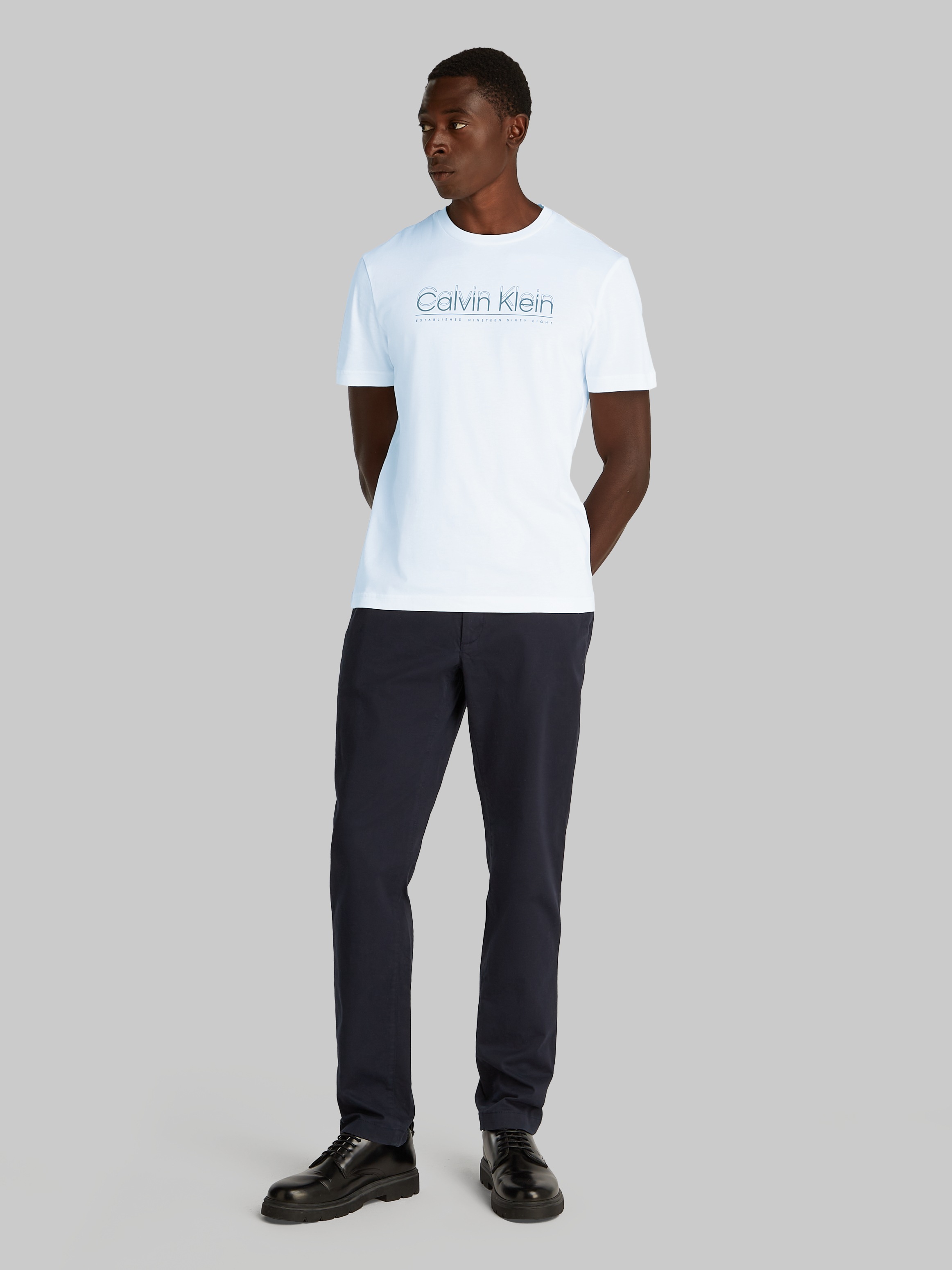 Thumbnail - Calvin Klein "CP-DOUBLE LOGO T-SHIRT" mit großem Logoschriftzug