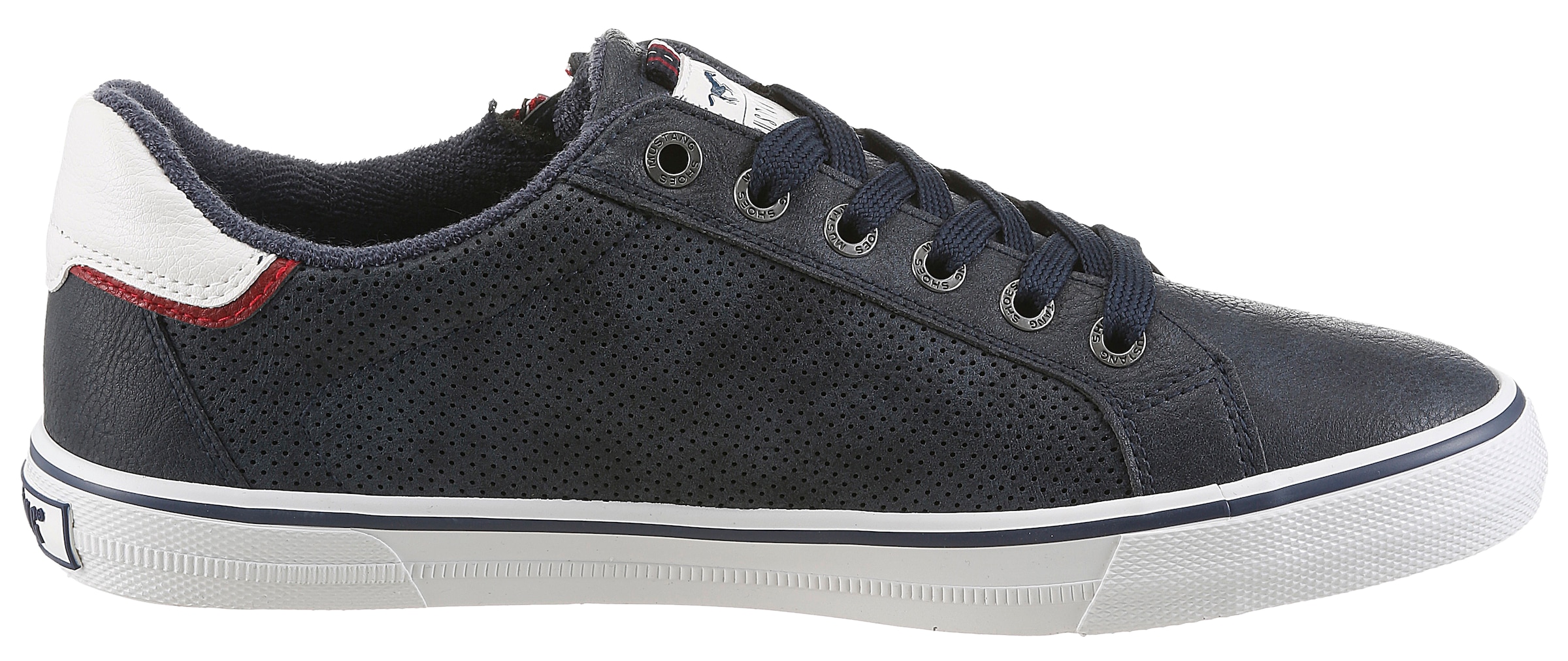 Mustang Shoes Sneaker »Giuliano«  Freizeitschuh, Halbschuh, Schnürschuh mit modischem Lochmuster
