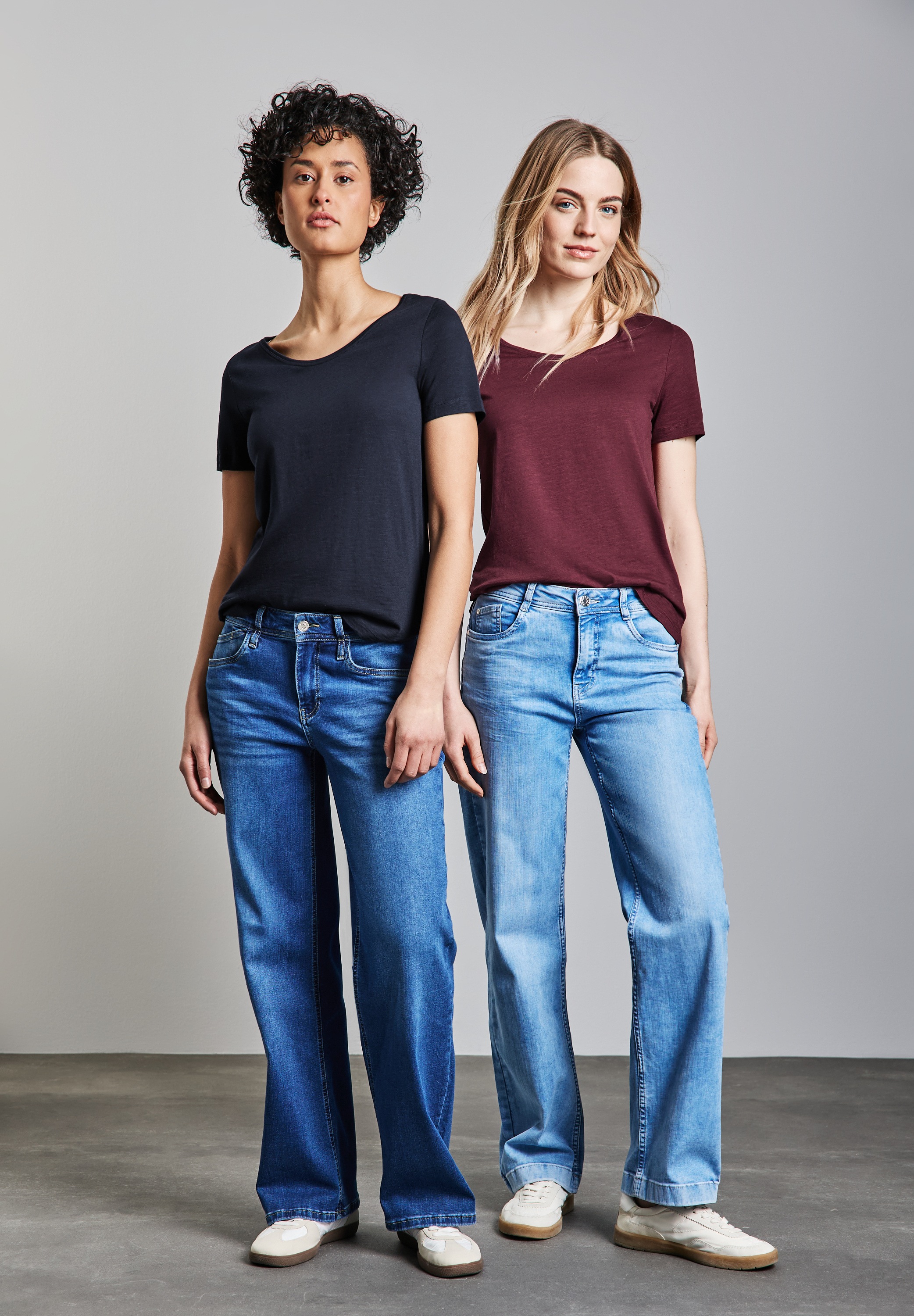 STREET ONE V-Shirt, im soften Baumwoll-Mix