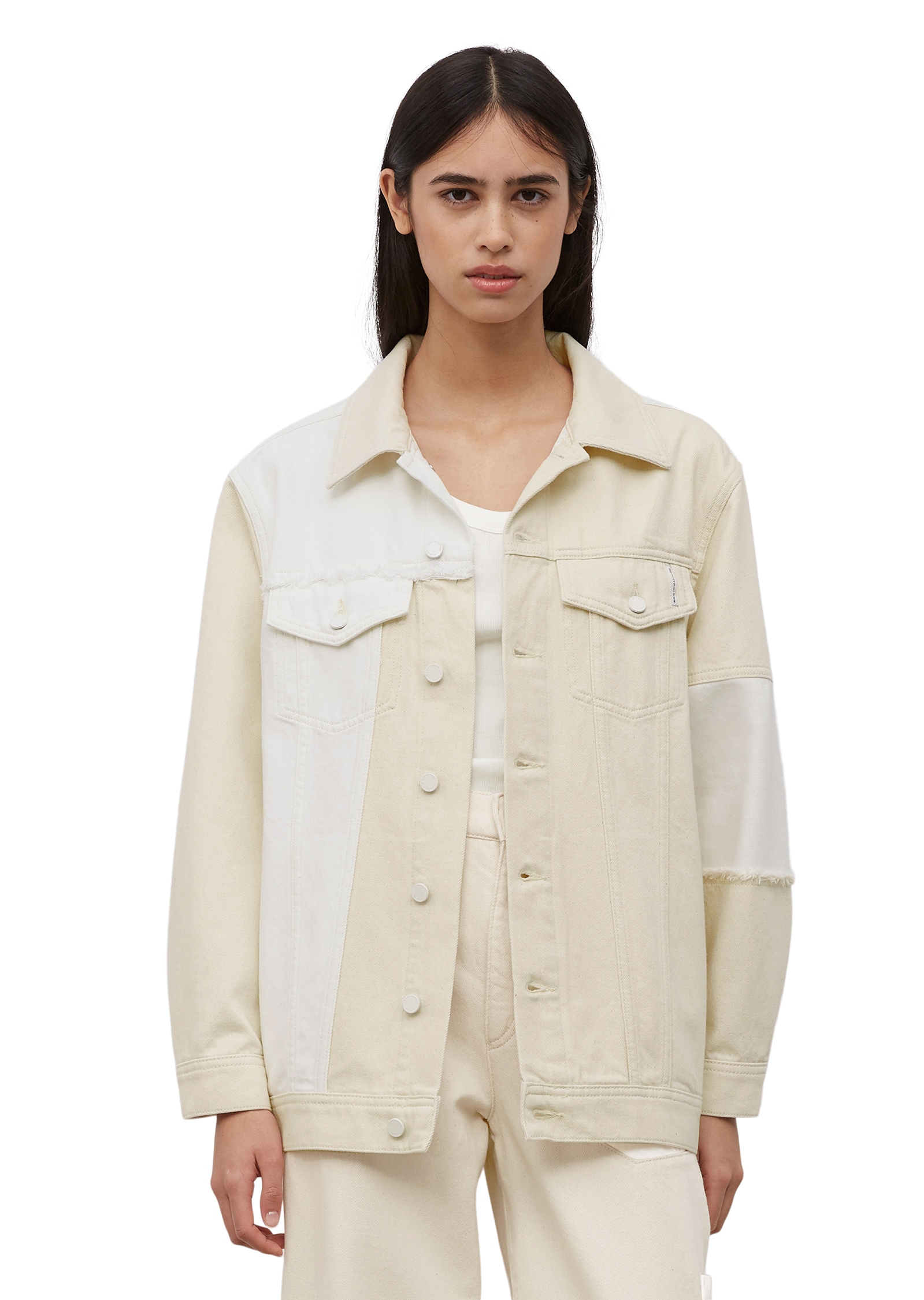 Marc O'Polo DENIM Jeansjacke »in Patchwork-Optik«, ohne Kapuze
