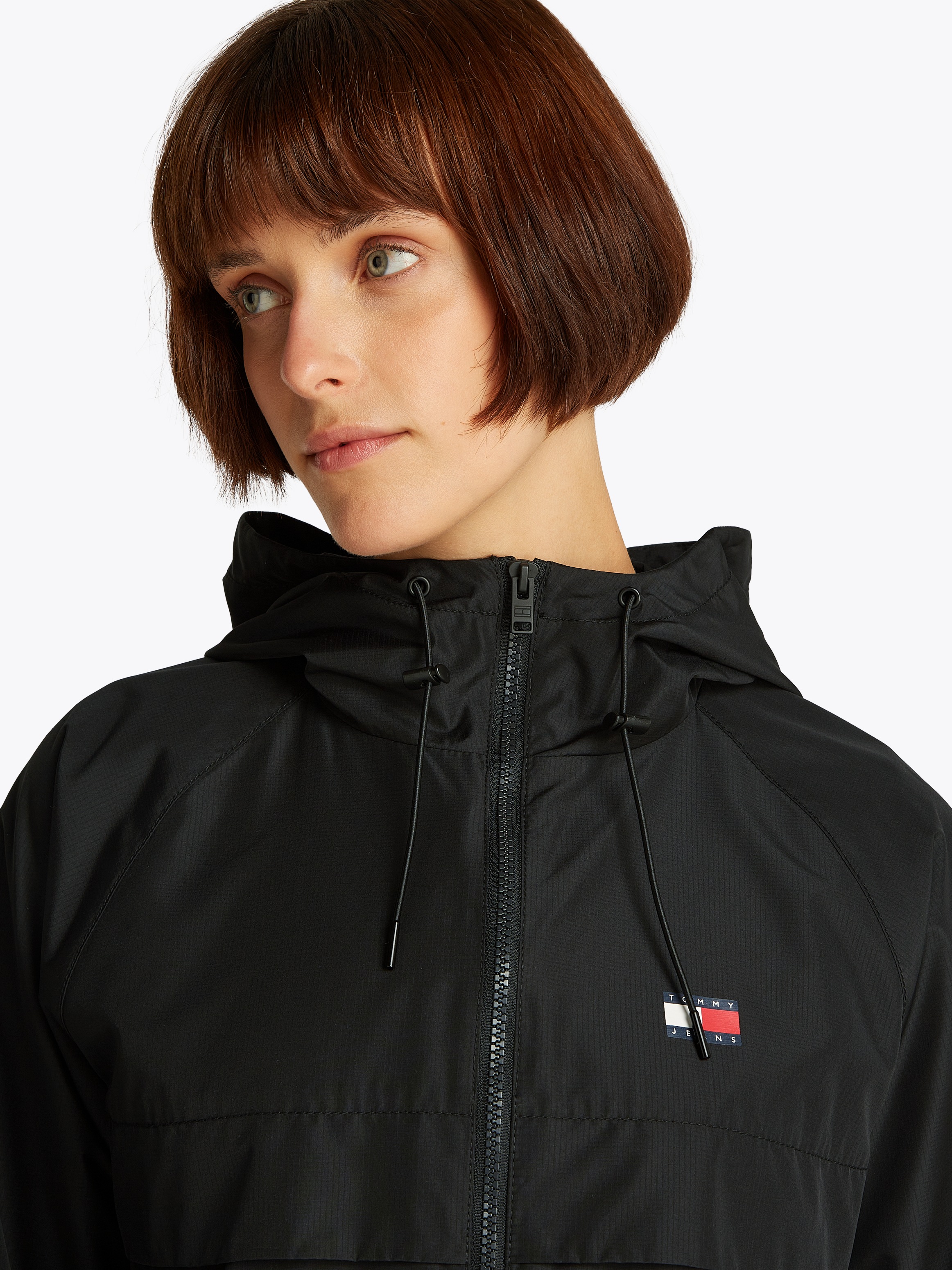 Tommy Jeans Curve Windbreaker "TJW ESSENTIAL WINDBREAKER EXT", mit Kapuze, günstig online kaufen