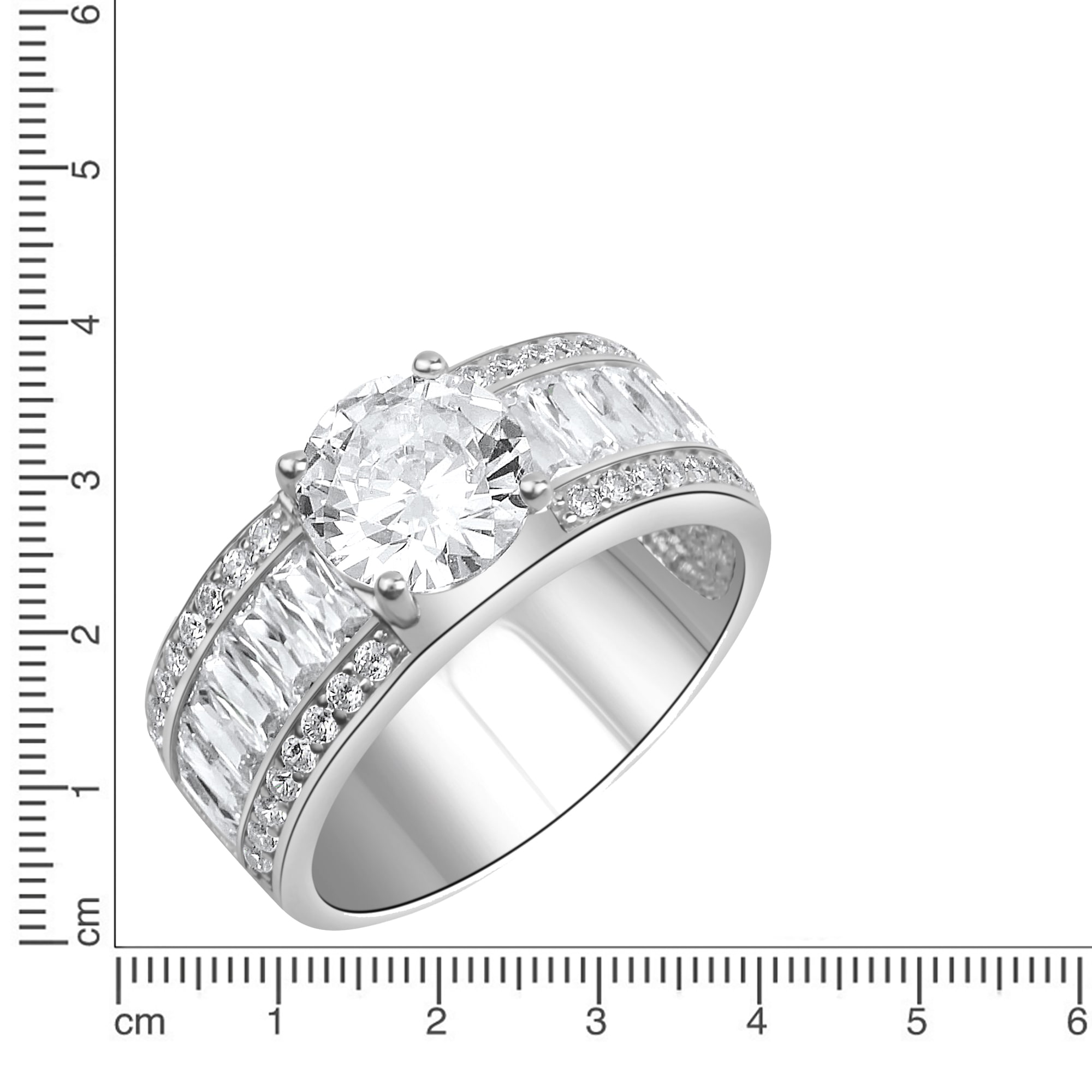 Zeeme Fingerring »925/- Sterling Silber rhodiniert Zirkonia«