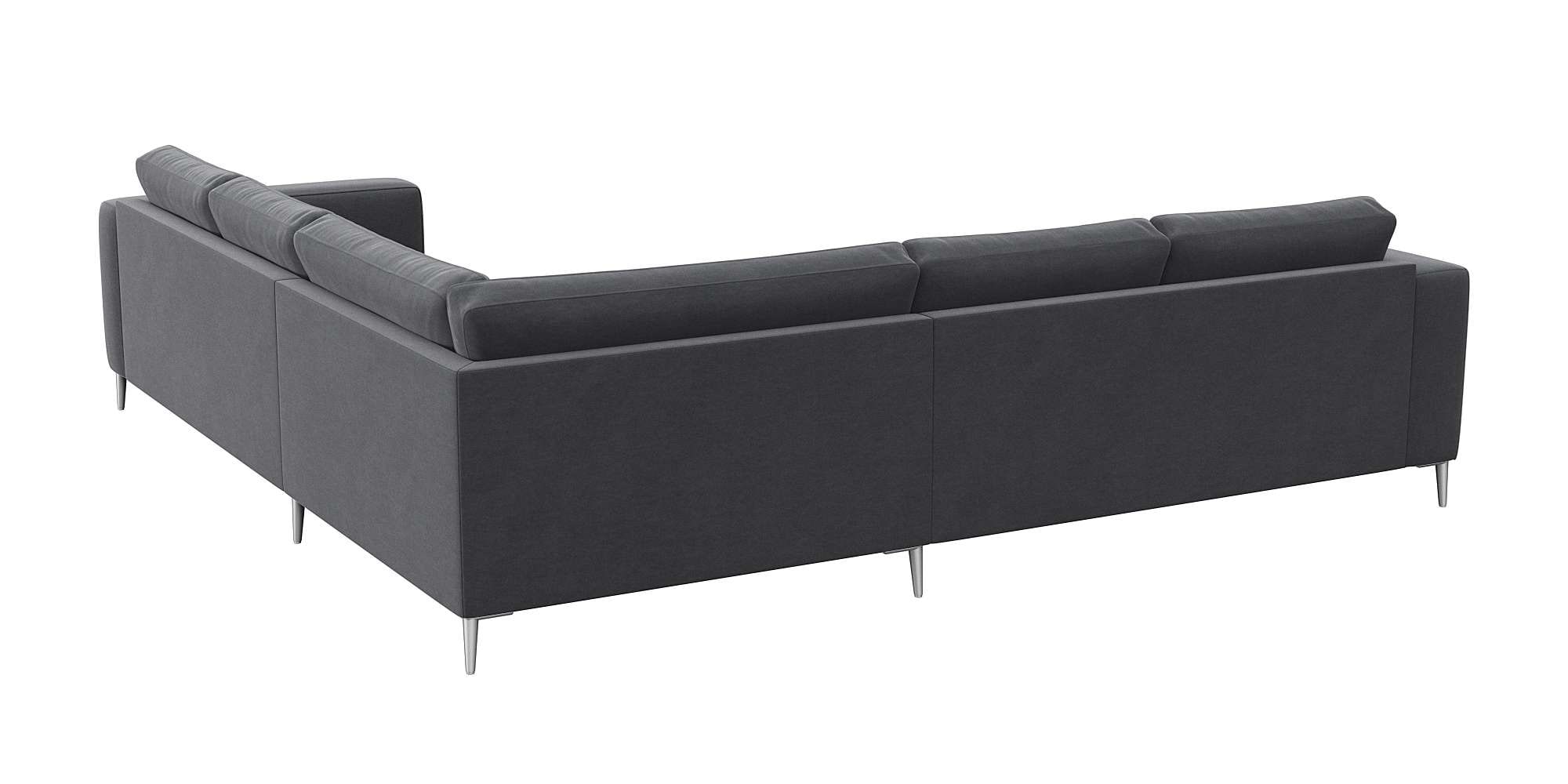 FLEXLUX Ecksofa »Fiore, gleichschenklig, super Sitzkomfort durch Kaltschaum im Sitz«, breite Armlehnen, Füße Alu
