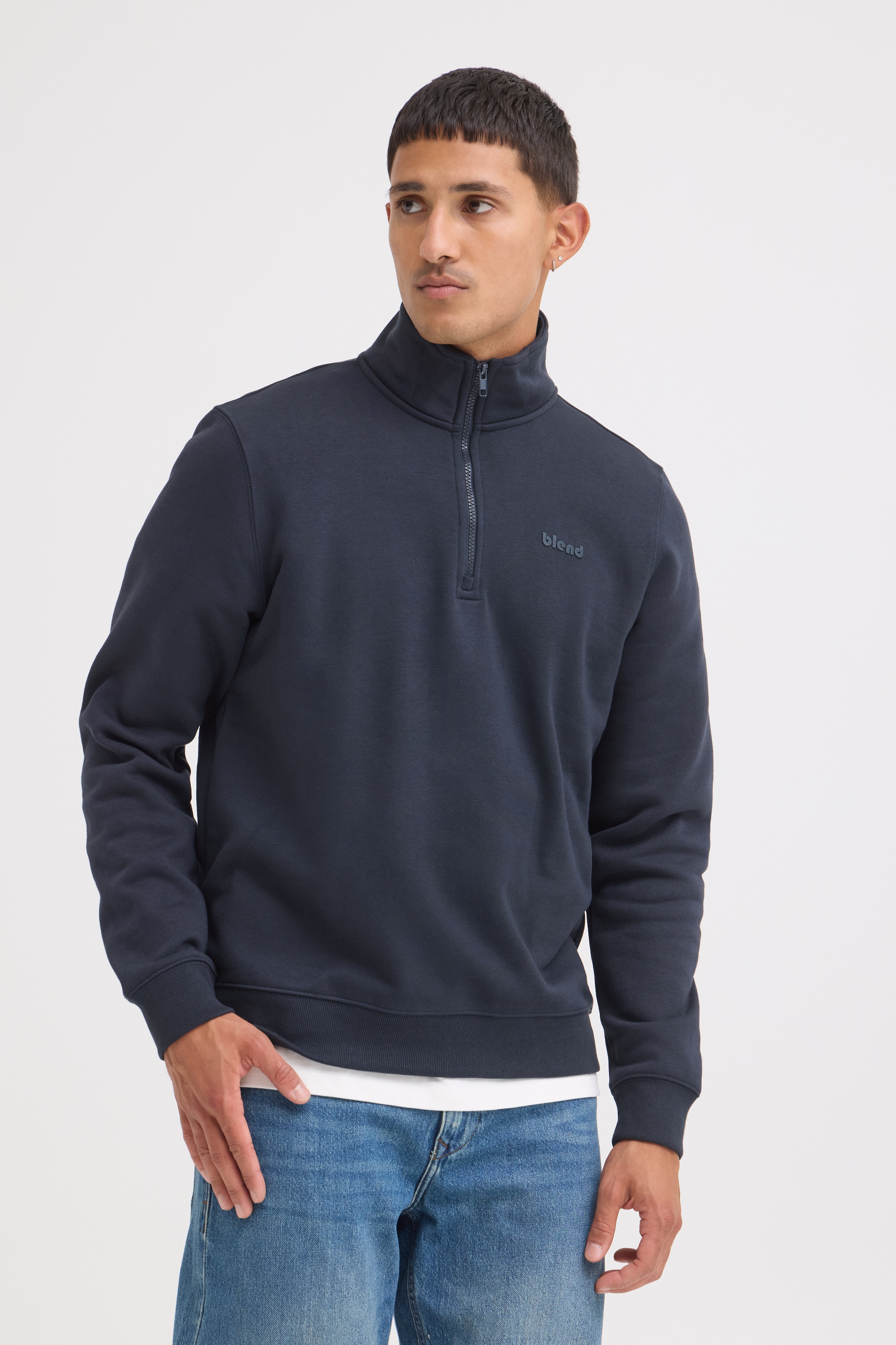 Blend Sweatshirt "BHDOWNTON HALFZIP PP NOOS", Baumwollmischung, regular fit