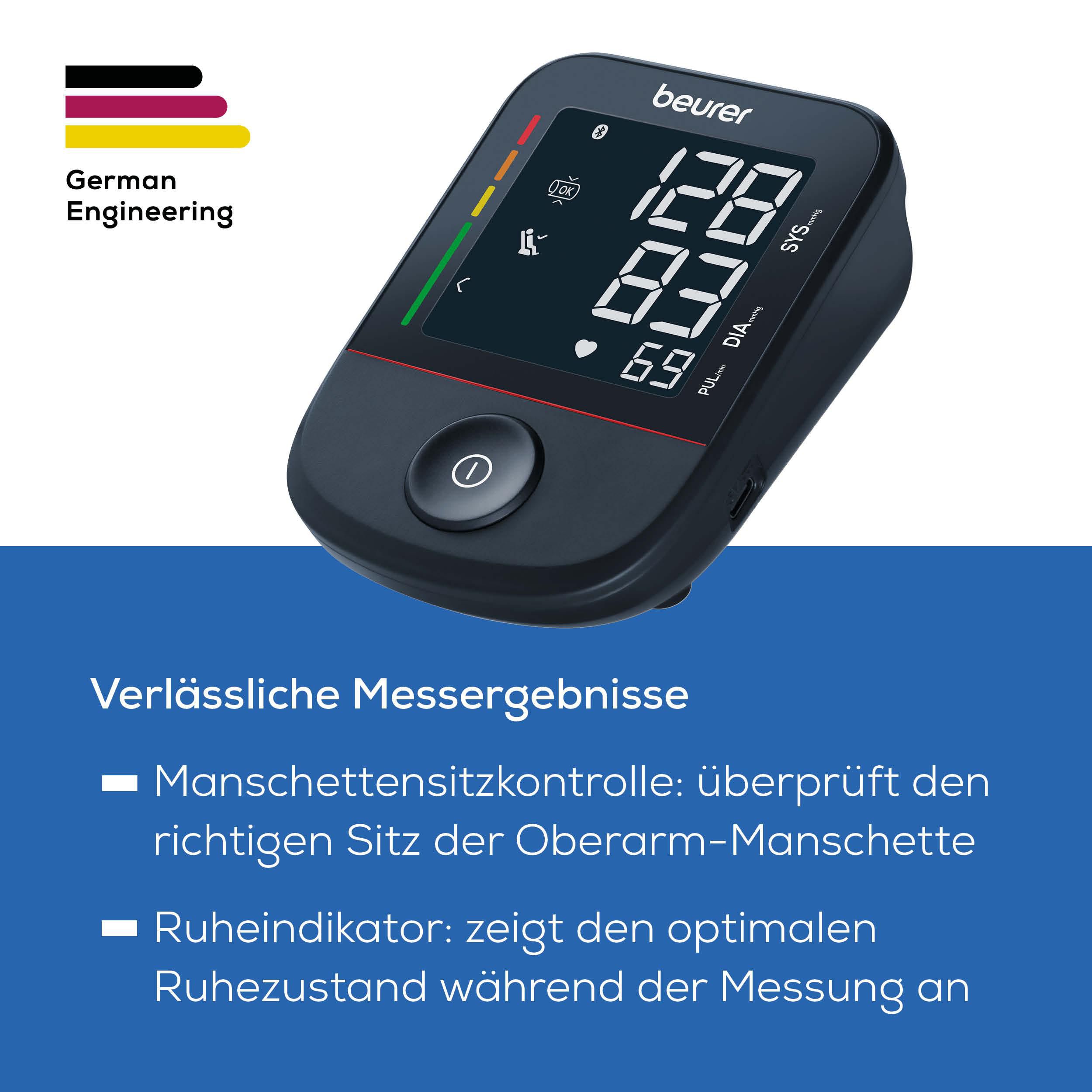 Thumbnail - BEURER Oberarm-Blutdruckmessgerät "BM 48 mit Smartphone-Verbindung, Medizinprodukt" schnelle und komfortable Blutdruckme...