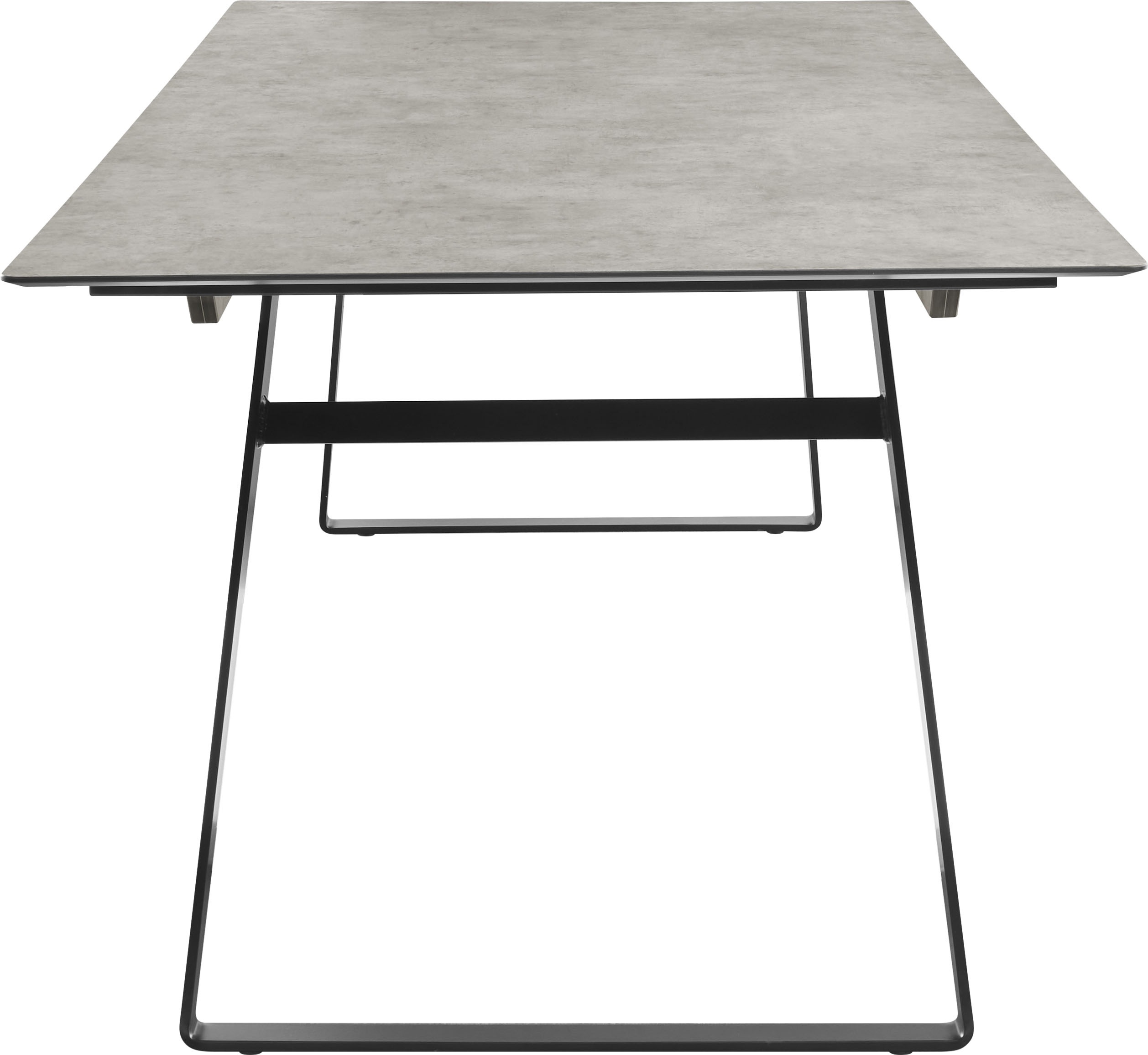 Thumbnail - Musterring Esstisch HPL-Platte in Zement-Design, Bügelgestell schwarz, drei Größen