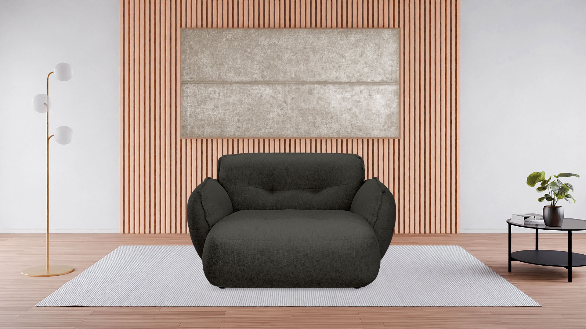 BETYPE Chaiselongue "Be Fluffy", Softes Sitzgefühl, moderne Kedernaht, hochwertiger Bezug