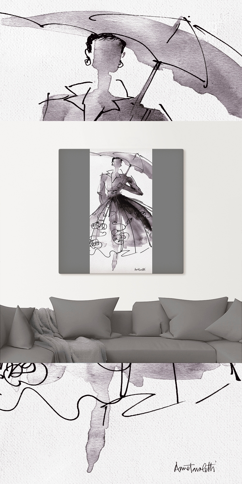 Artland Wandbild »Mode Skizzenbuch VI«, Mode, (1 St.), als Leinwandbild, Poster, Wandaufkleber in verschied. Größen