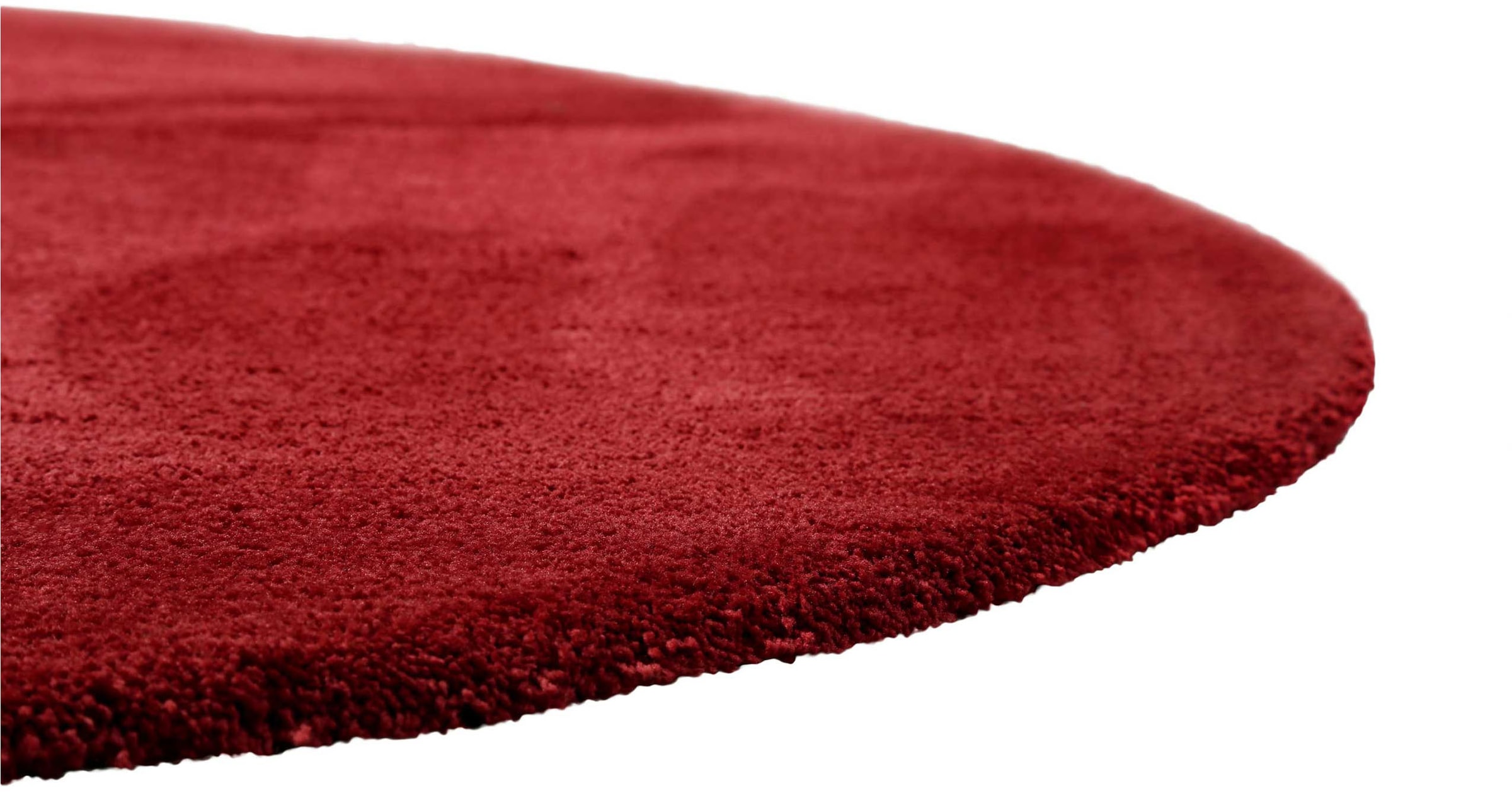 Homie Living Teppich »Pisa« rund 25 mm Höhe Hochflor, Microfaser, uni, weich, Shaggy, Wohnzimmer, Schlafzimmer